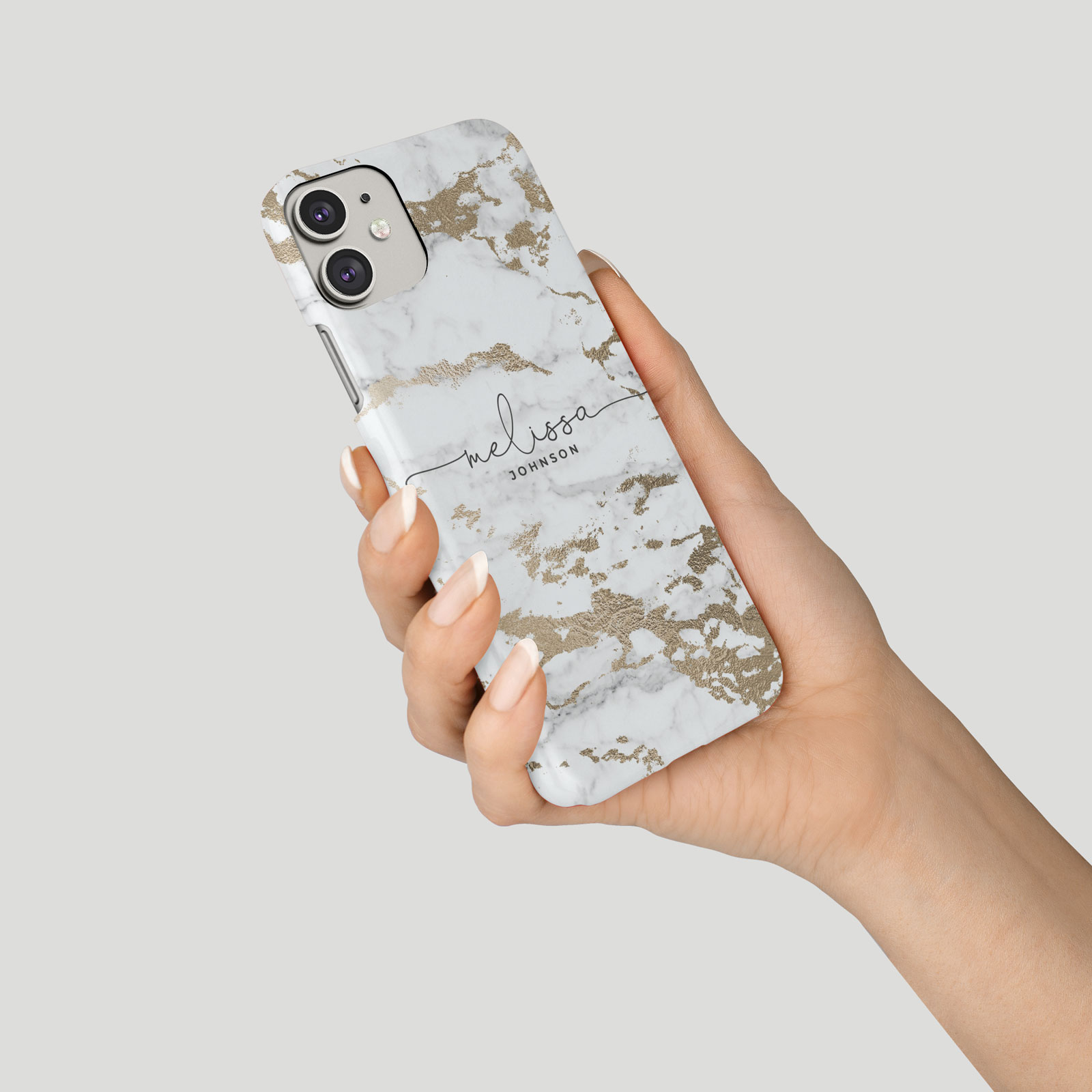 Tirita Personalised Phone Case for iPhone 16 15 14 13 12 11 Marble Gilded Golden - Picture 7 of 18