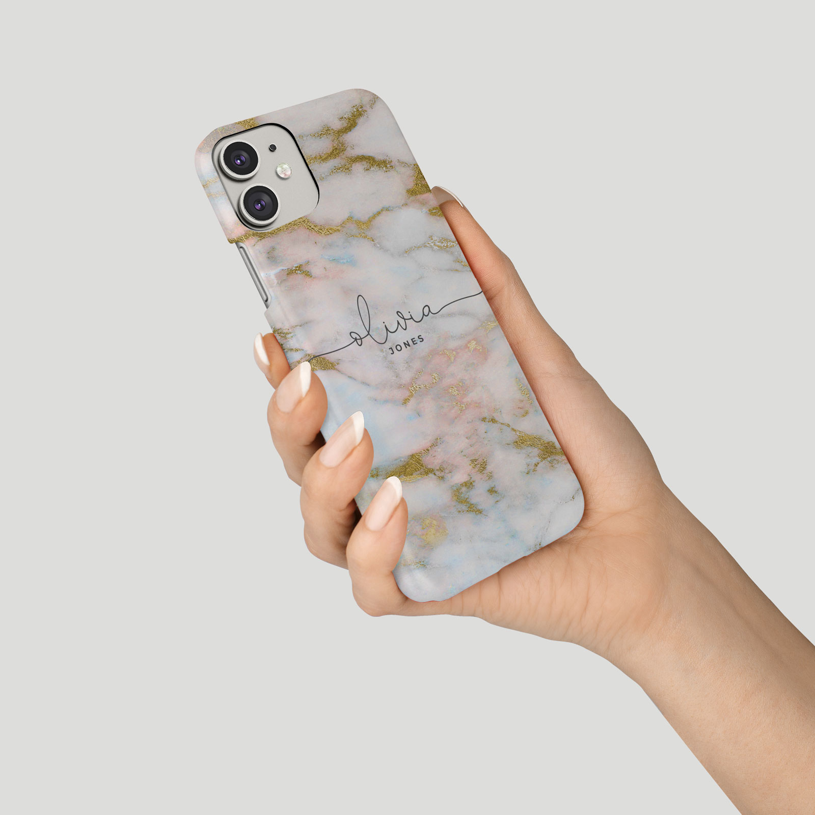 Tirita Personalised Phone Case for iPhone 16 15 14 13 12 11 Marble Gilded Golden - Picture 11 of 18