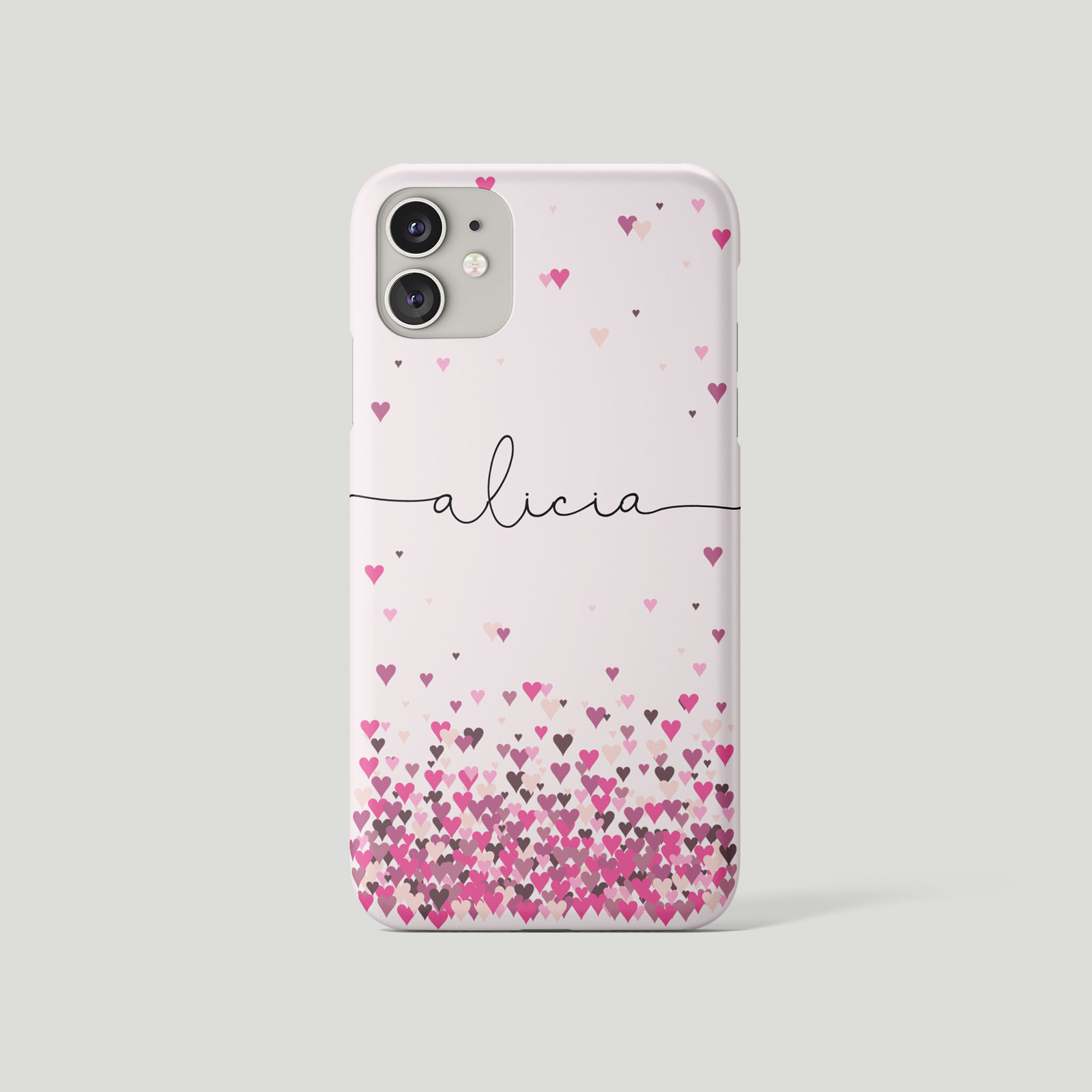 Tirita Personalised Phone Case for iPhone 16 15 14 13 12 Floating Hearts Marble - Picture 4 of 18
