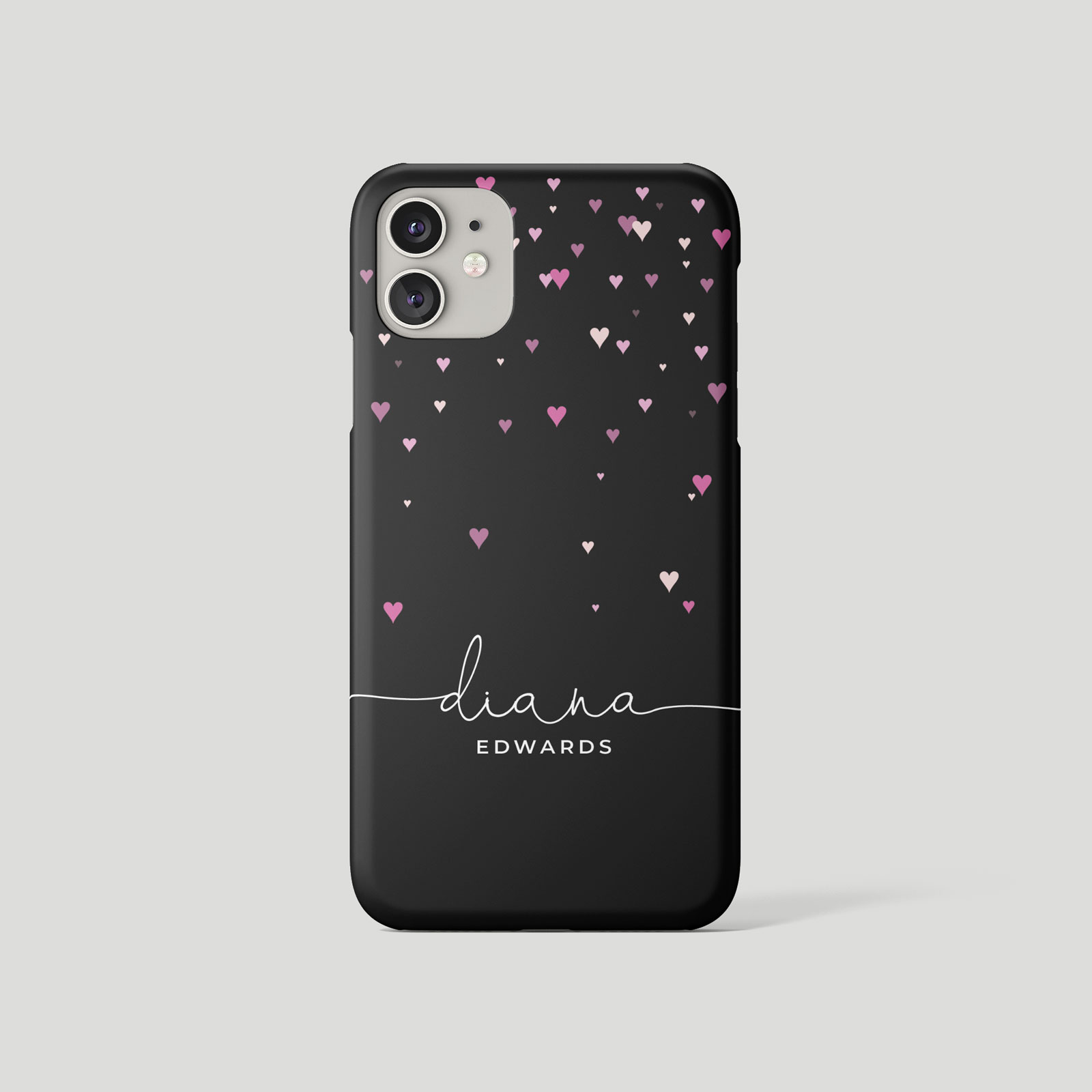 Tirita Personalised Phone Case for iPhone 16 15 14 13 12 Floating Hearts Marble - Picture 14 of 18