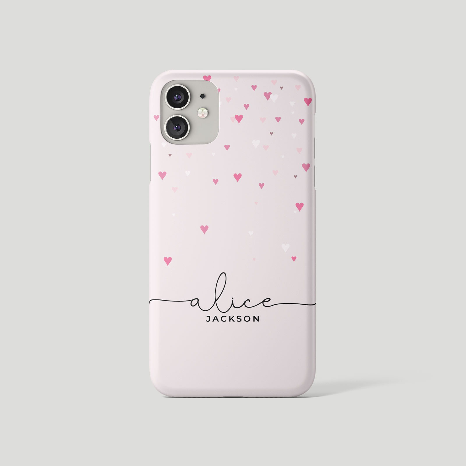 Tirita Personalised Phone Case for iPhone 16 15 14 13 12 Floating Hearts Marble - Picture 16 of 18
