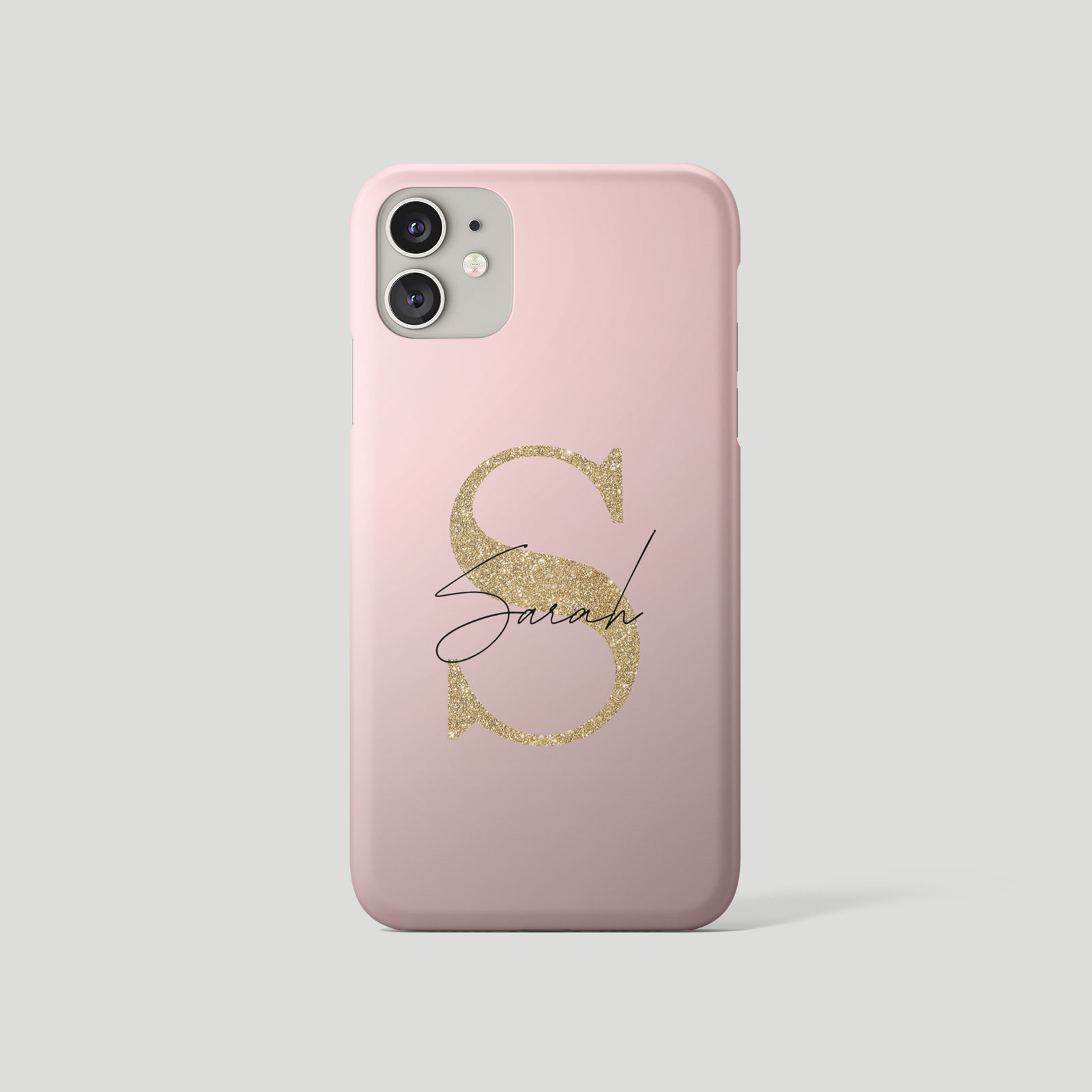 Tirita Personalised Phone Case for iPhone 16 15 14 13 12 11 Gold Monogram Pink - Picture 2 of 18