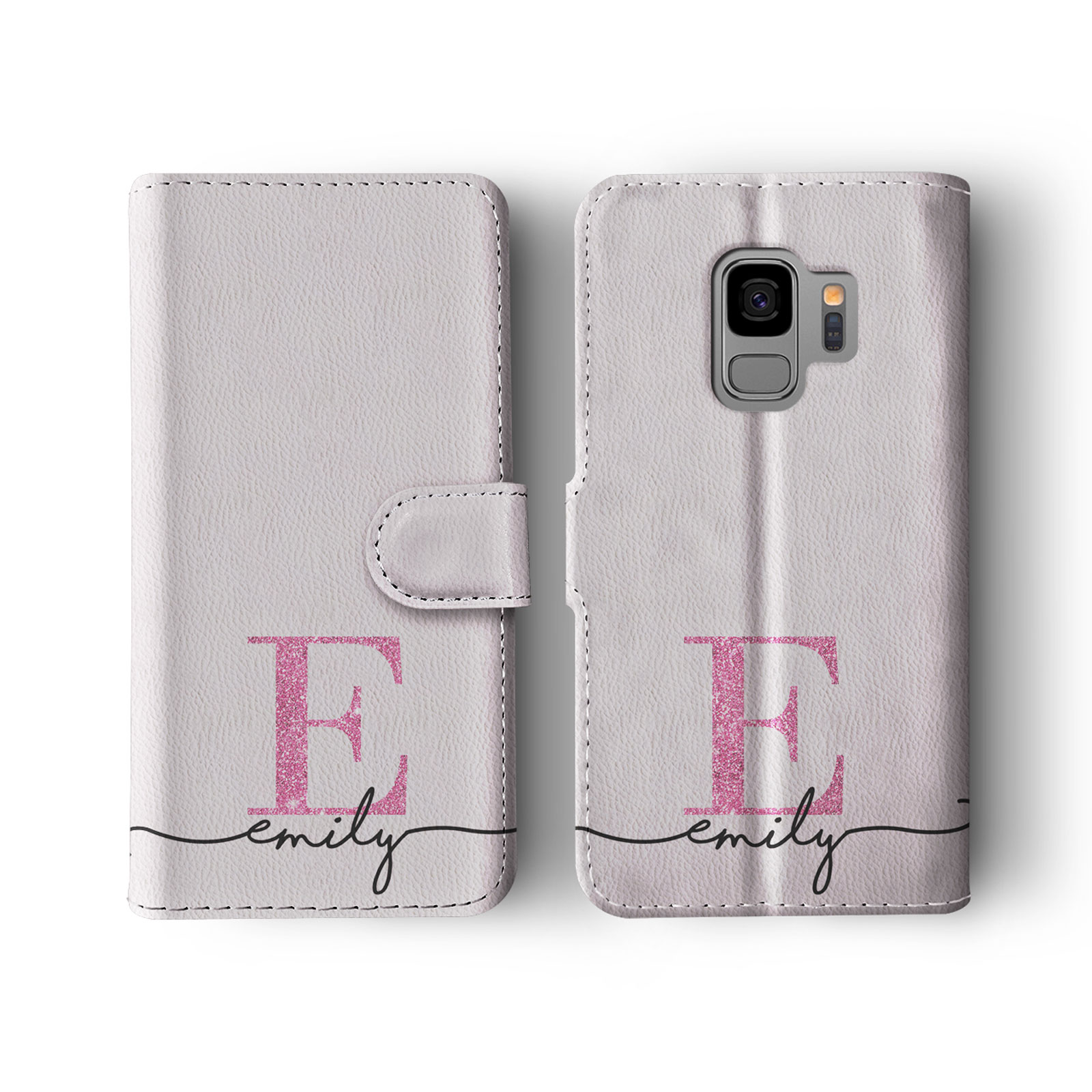 Tirita Personalised Wallet Flip Case for Samsung S23 S22 S20 S9 Rose Gold Pink - Picture 11 of 26