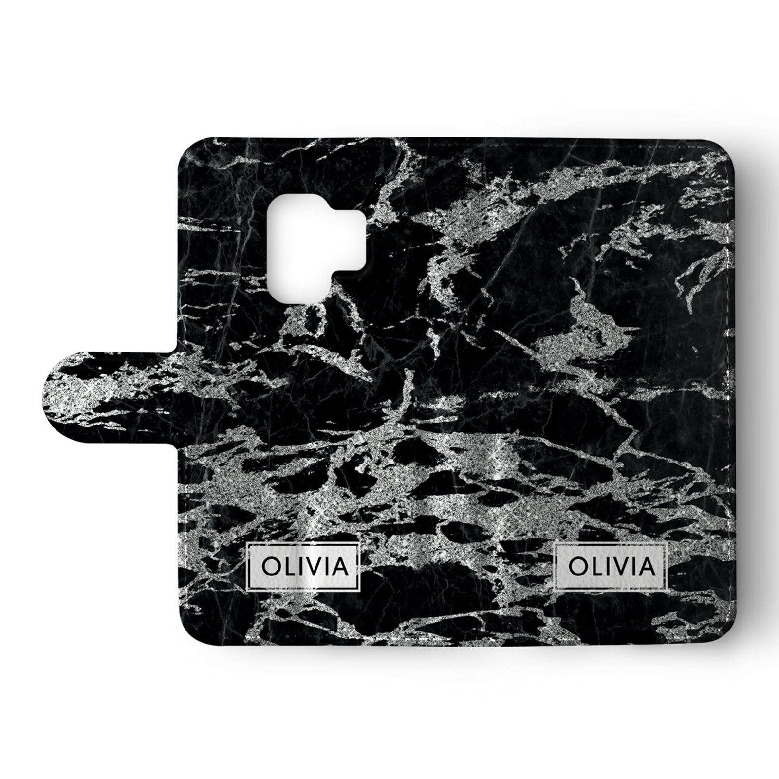 Tirita Personalised Wallet Flip Case for Samsung S23 S22 S20 S9 Marble Silver - Picture 6 of 26