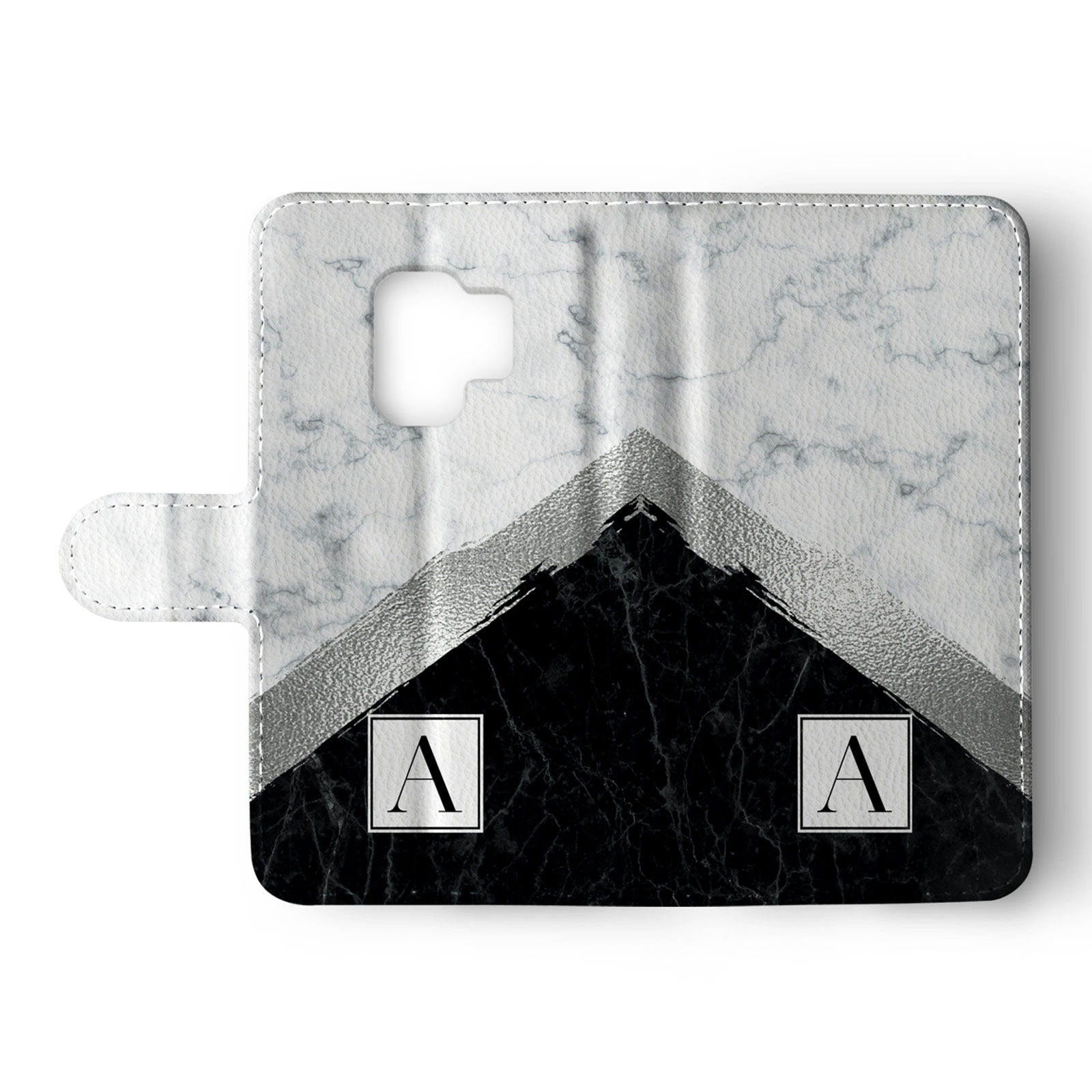 Tirita Personalised Wallet Flip Case for Samsung S23 S22 S20 S9 Marble Silver - Picture 12 of 26