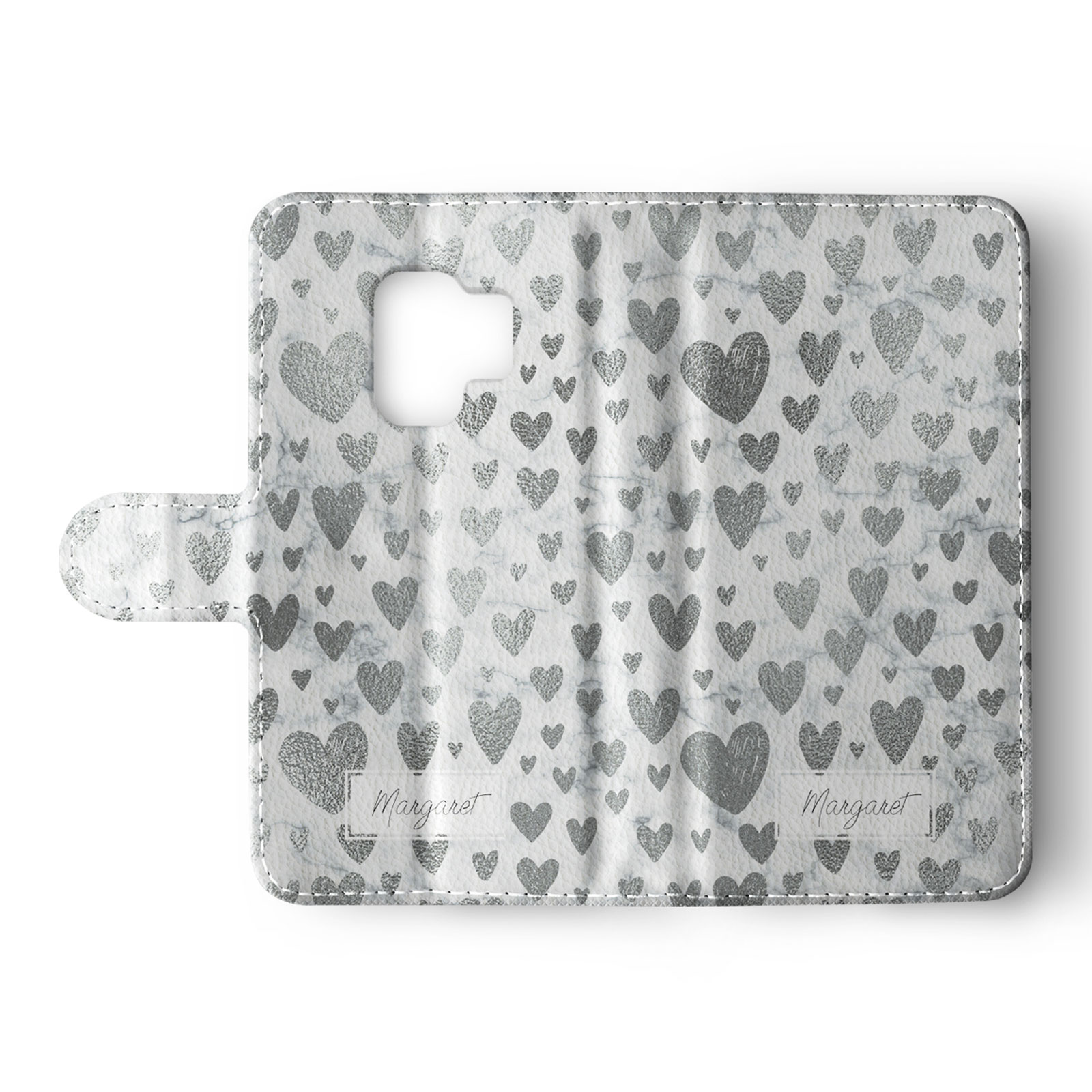 Tirita Personalised Wallet Flip Case for Samsung S23 S22 S20 S9 Marble Silver - Picture 18 of 26