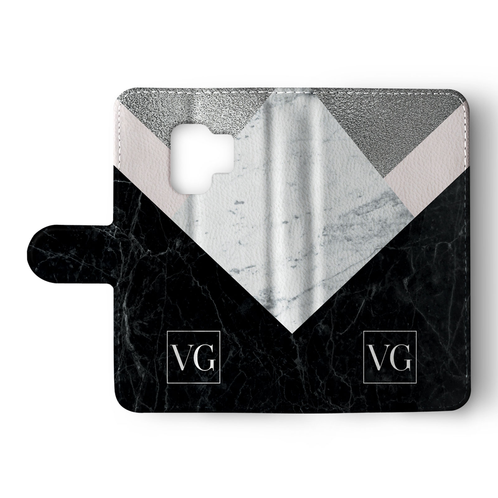 Tirita Personalised Wallet Flip Case for Samsung S23 S22 S20 S9 Marble Silver - Picture 21 of 26