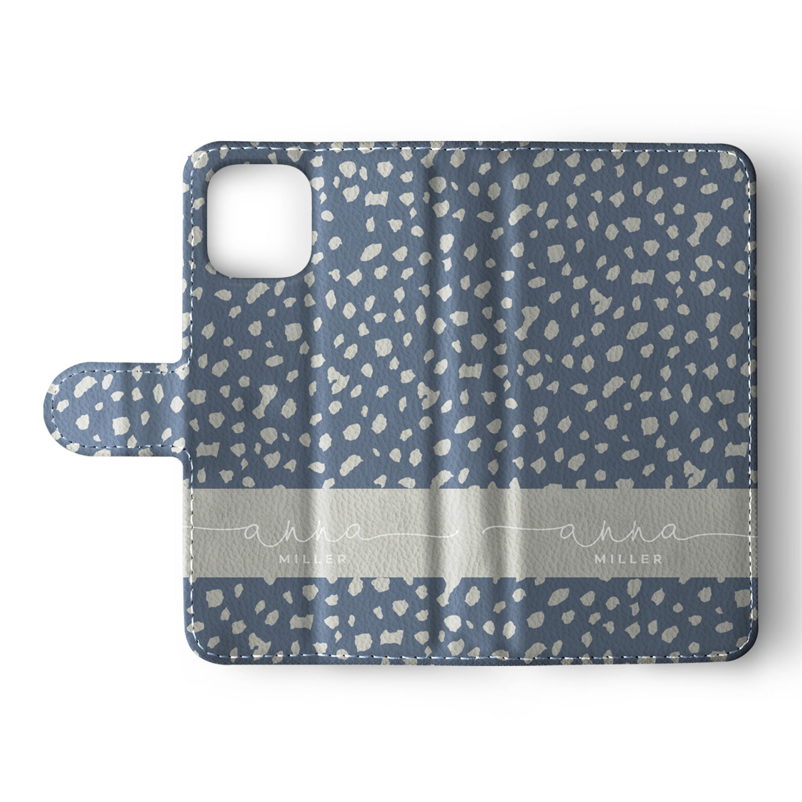 Tirita Personalised Wallet Flip Case for iPhone 14 13 12 11 Colourful Stars Dots - Picture 6 of 31