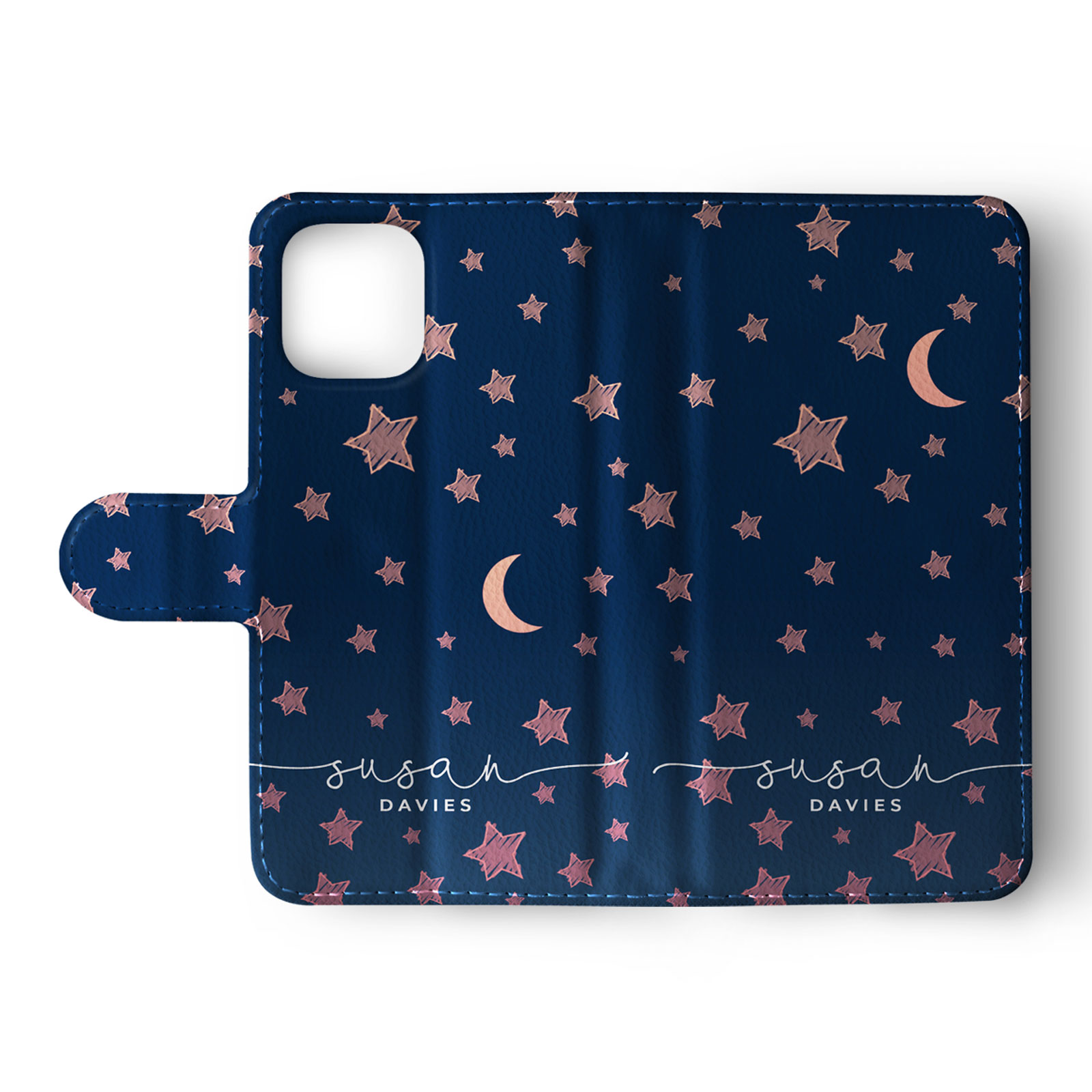 Tirita Personalised Wallet Flip Case for iPhone 14 13 12 11 Colourful Stars Dots - Picture 21 of 31