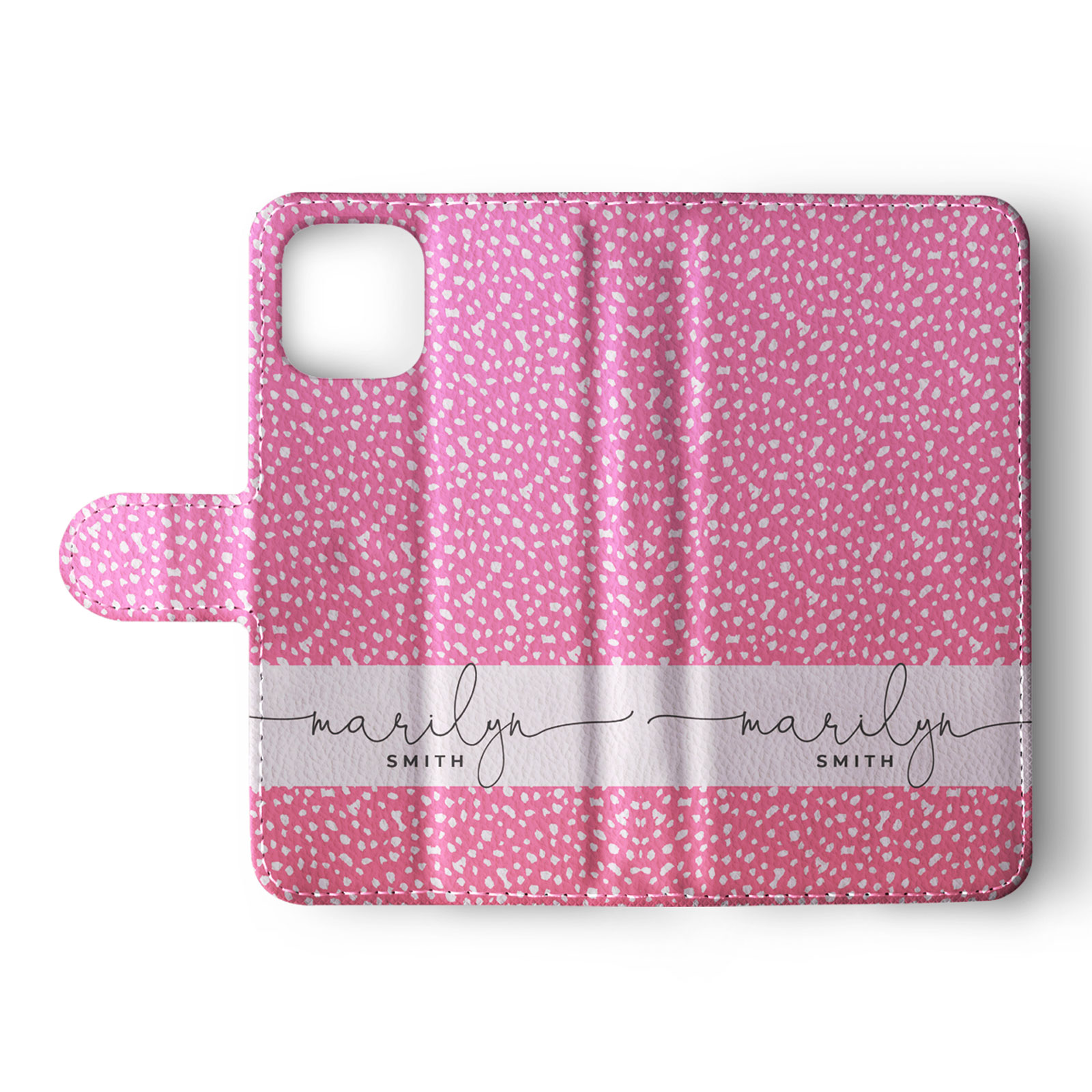 Tirita Personalised Wallet Flip Case for iPhone 14 13 12 11 Colourful Stars Dots - Picture 24 of 31