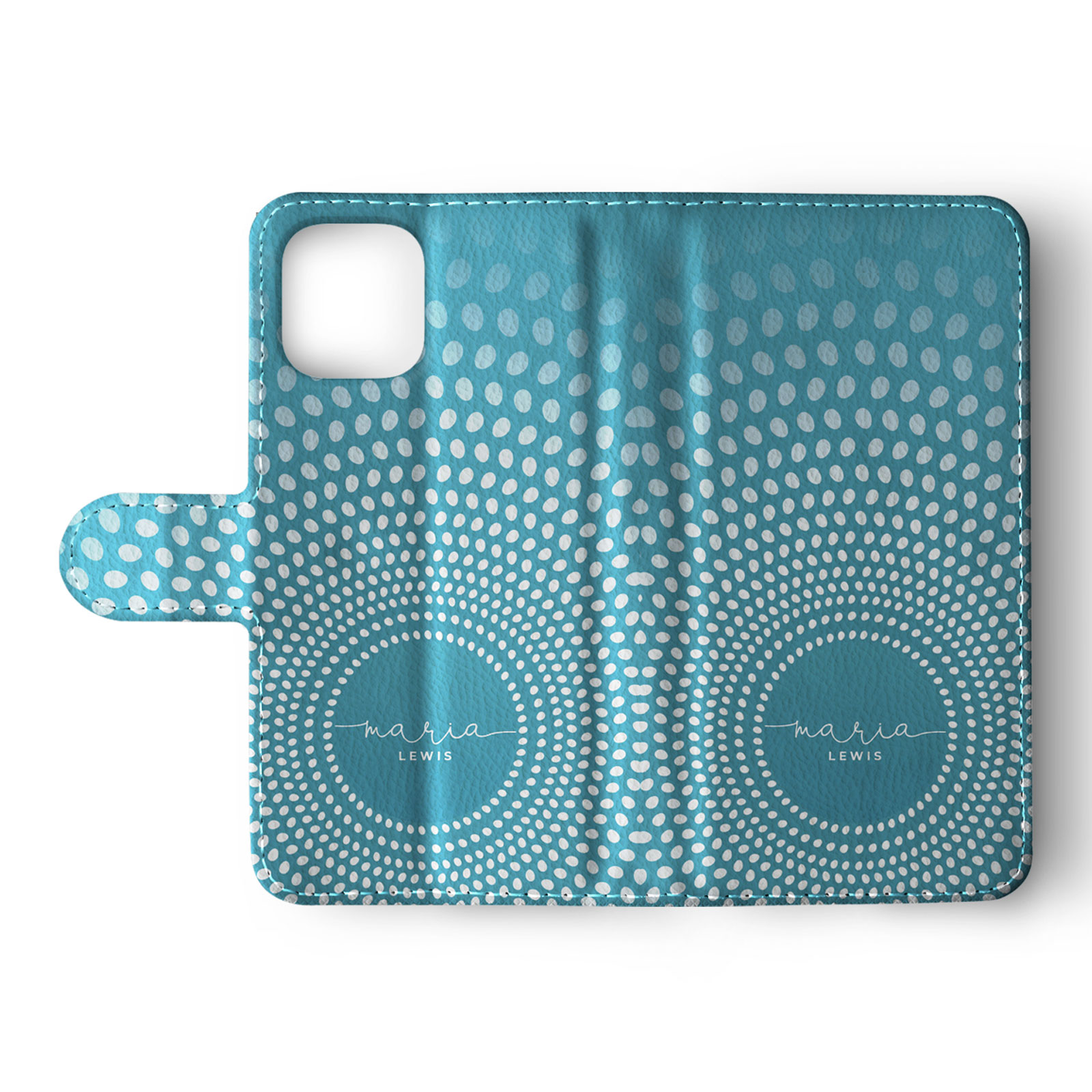 Tirita Personalised Wallet Flip Case for iPhone 14 13 12 11 Colourful Stars Dots - Picture 30 of 31