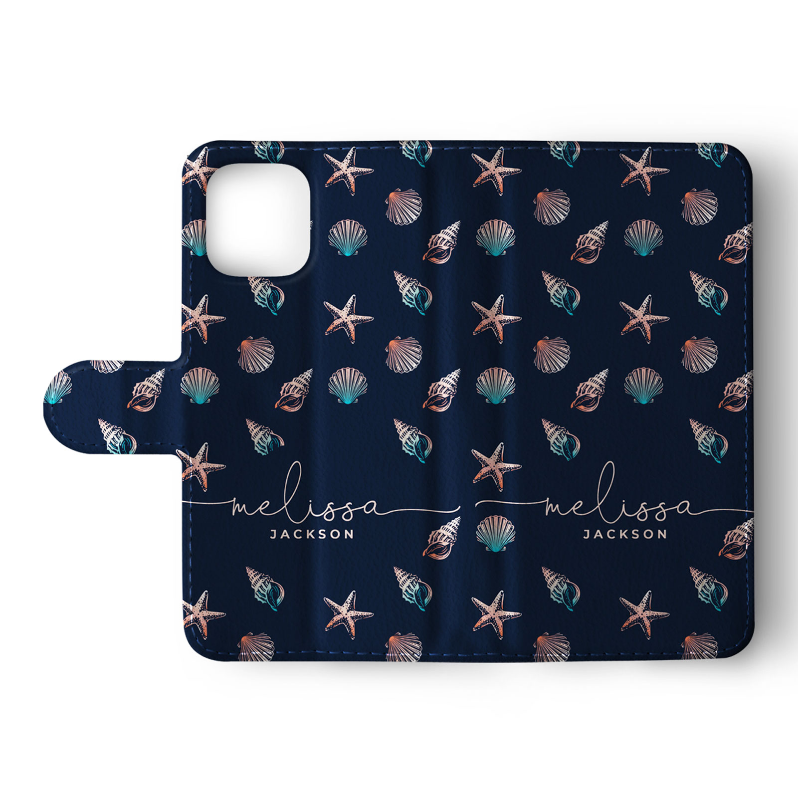 Tirita Personalised Wallet Flip Case for iPhone 15 14 13 12 Ocean Life Marine - Picture 15 of 29