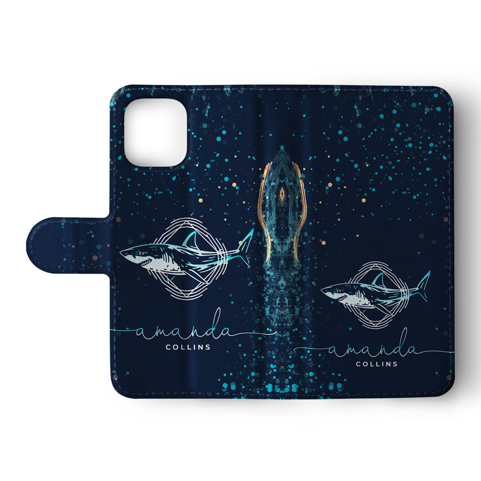 Tirita Personalised Wallet Flip Case for iPhone 15 14 13 12 Ocean Life Marine - Picture 18 of 29