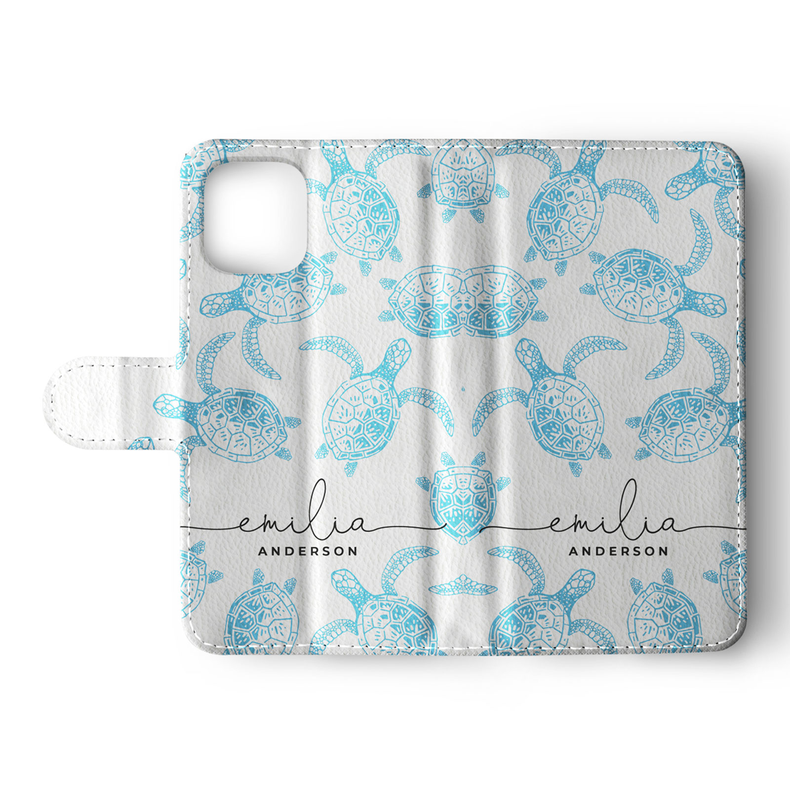 Tirita Personalised Wallet Flip Case for iPhone 15 14 13 12 Ocean Life Marine - Picture 27 of 29