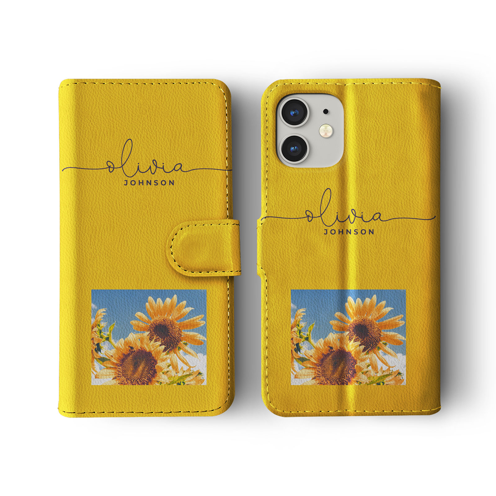 Tirita Personalised Wallet Flip Case for iPhone 16 15 14 Vintage Spring Floral - Picture 2 of 26
