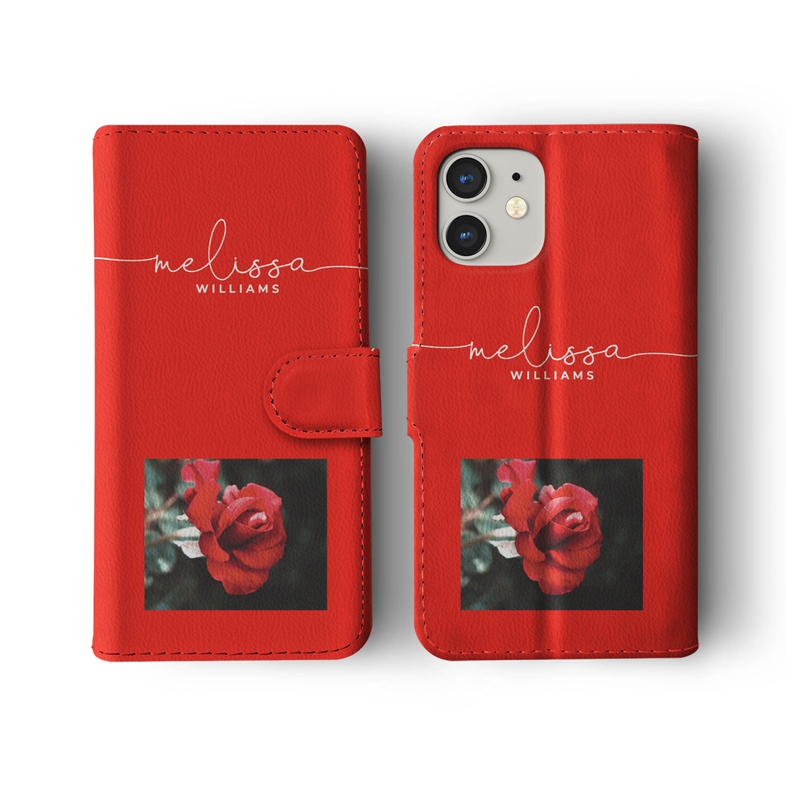 Tirita Personalised Wallet Flip Case for iPhone 16 15 14 Vintage Spring Floral - Picture 8 of 26