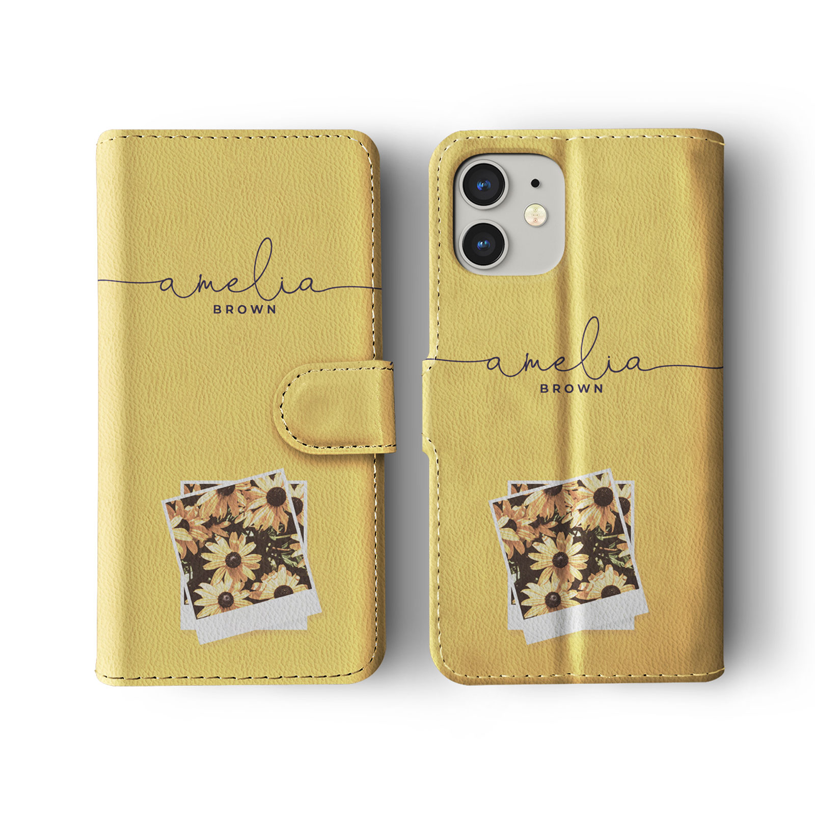 Tirita Personalised Wallet Flip Case for iPhone 16 15 14 Vintage Spring Floral - Picture 17 of 26