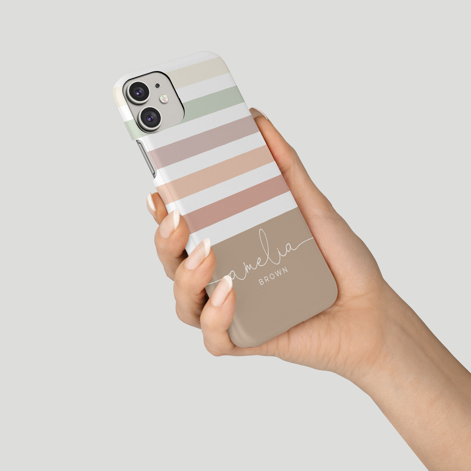 Tirita Personalised Phone Case for iPhone 16 15 14 13 12 Striped Stripes Pastel - Picture 6 of 26