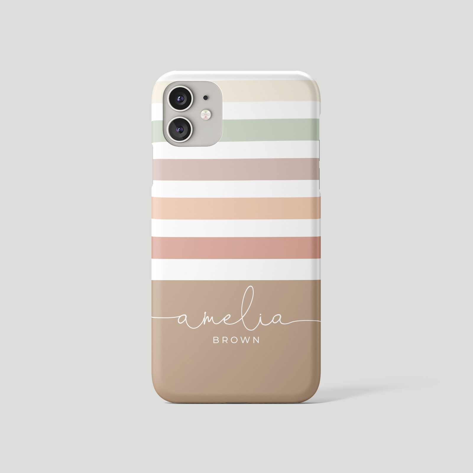 Tirita Personalised Phone Case for iPhone 16 15 14 13 12 Striped Stripes Pastel - Picture 5 of 26