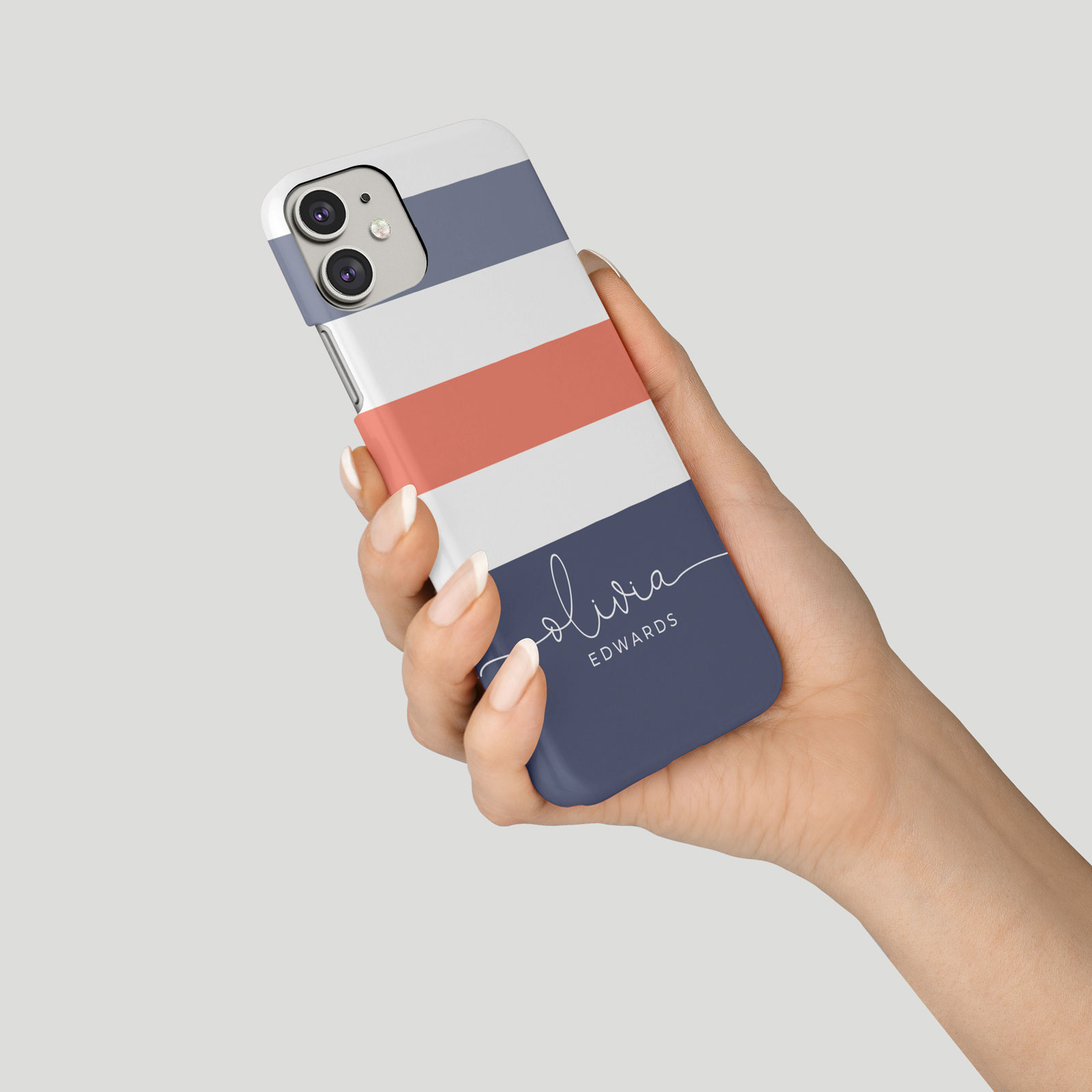 Tirita Personalised Phone Case for iPhone 16 15 14 13 12 Striped Stripes Pastel - Picture 9 of 26