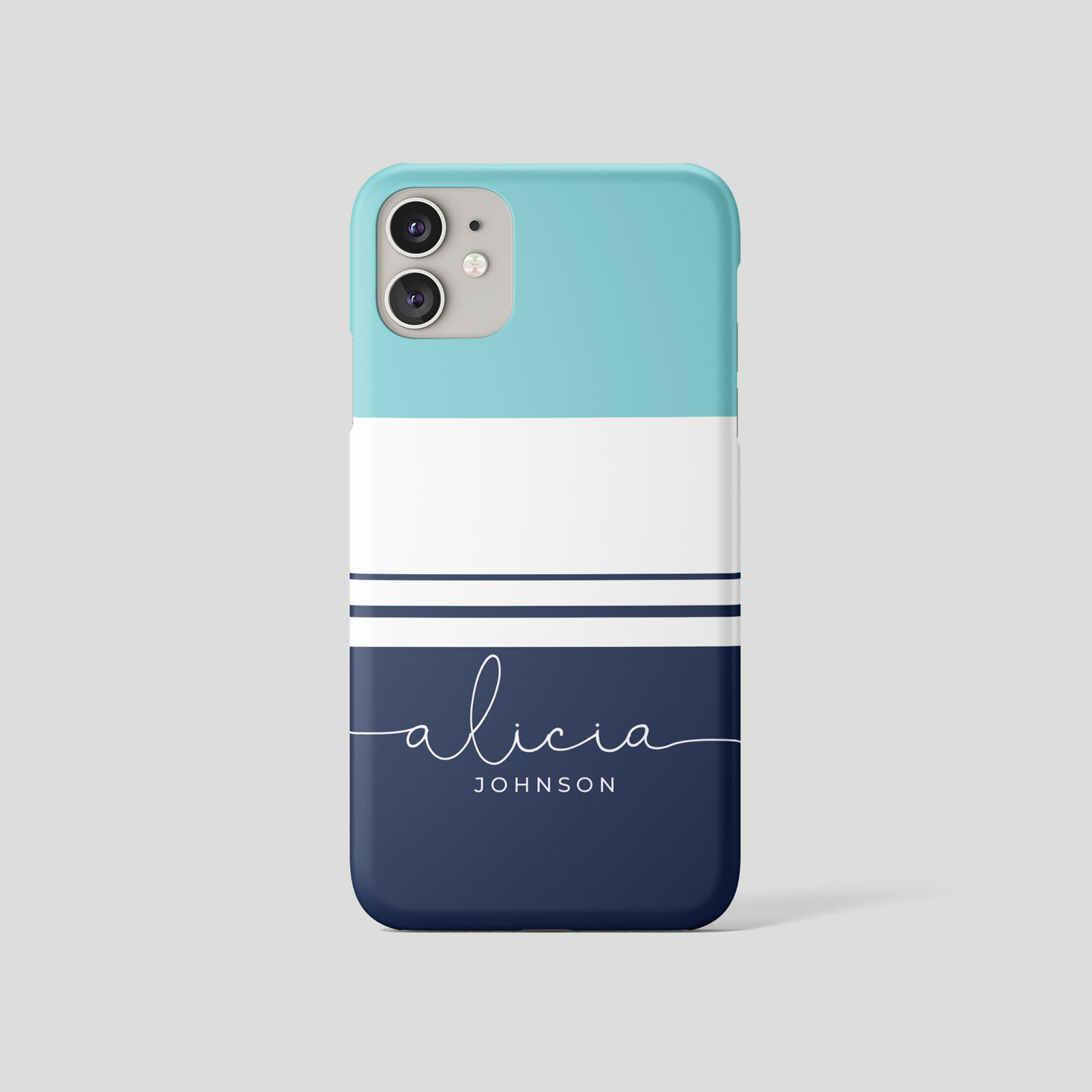 Tirita Personalised Phone Case for iPhone 16 15 14 13 12 Striped Stripes Pastel - Picture 11 of 26