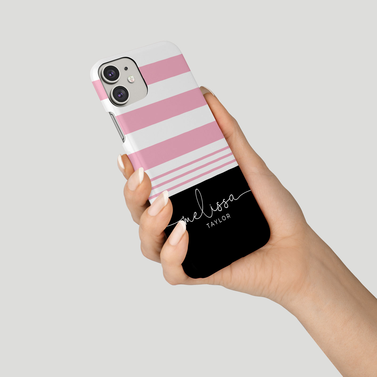Tirita Personalised Phone Case for iPhone 16 15 14 13 12 Striped Stripes Pastel - Picture 15 of 26