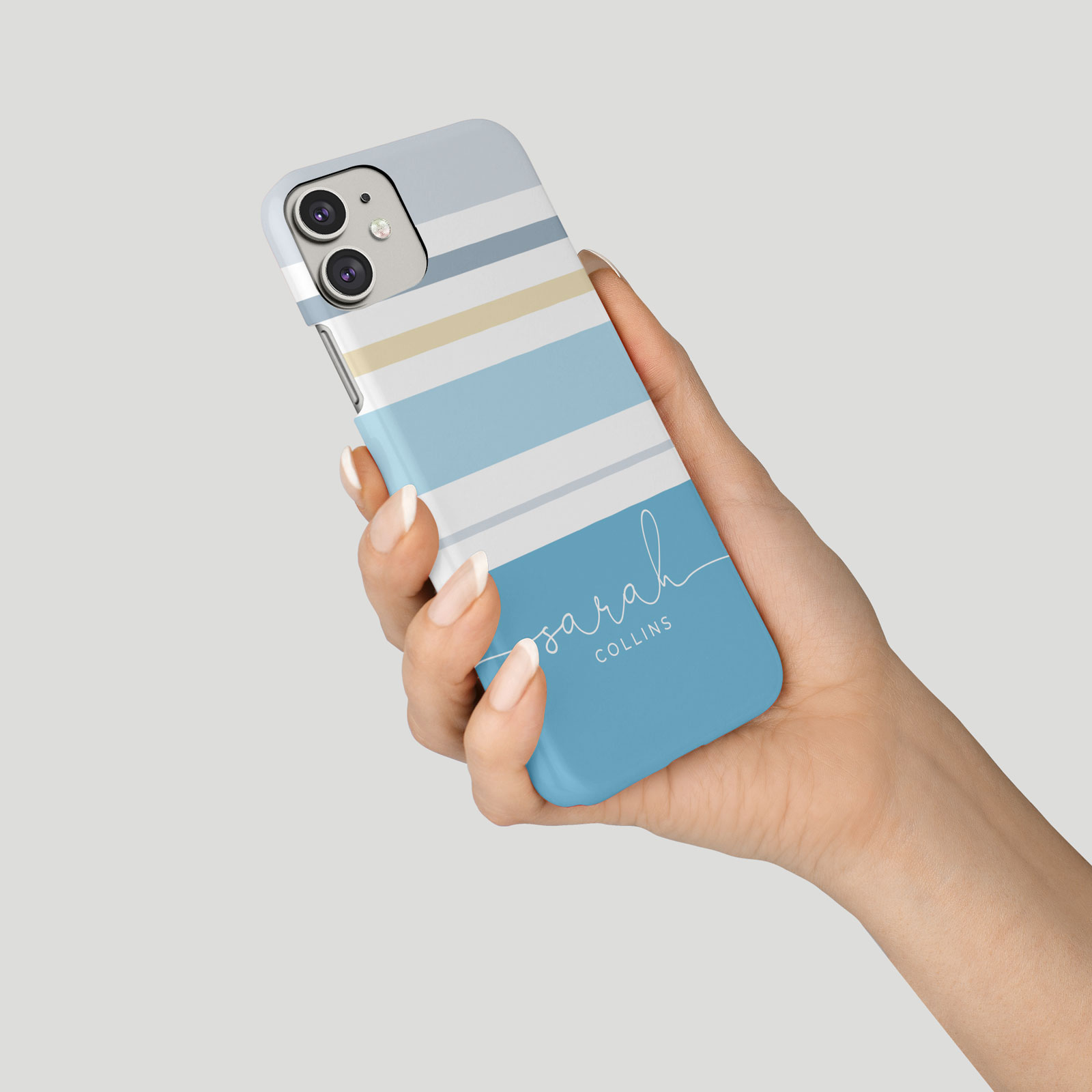 Tirita Personalised Phone Case for iPhone 16 15 14 13 12 Striped Stripes Pastel - Picture 21 of 26