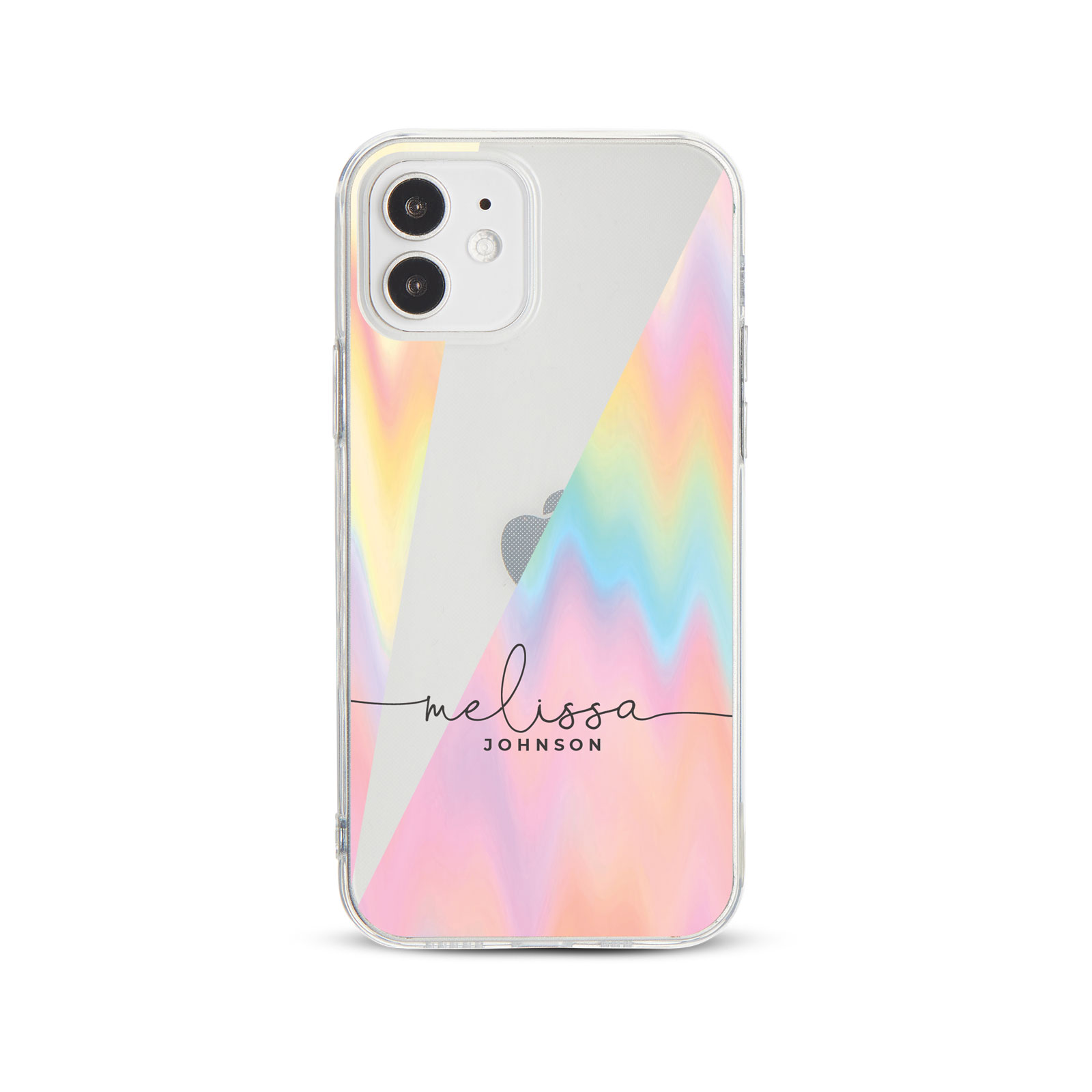 Tirita Personalised Phone Cas Shockproof Soft for iPhone 12 8 SE 11 Holographic - Picture 2 of 42