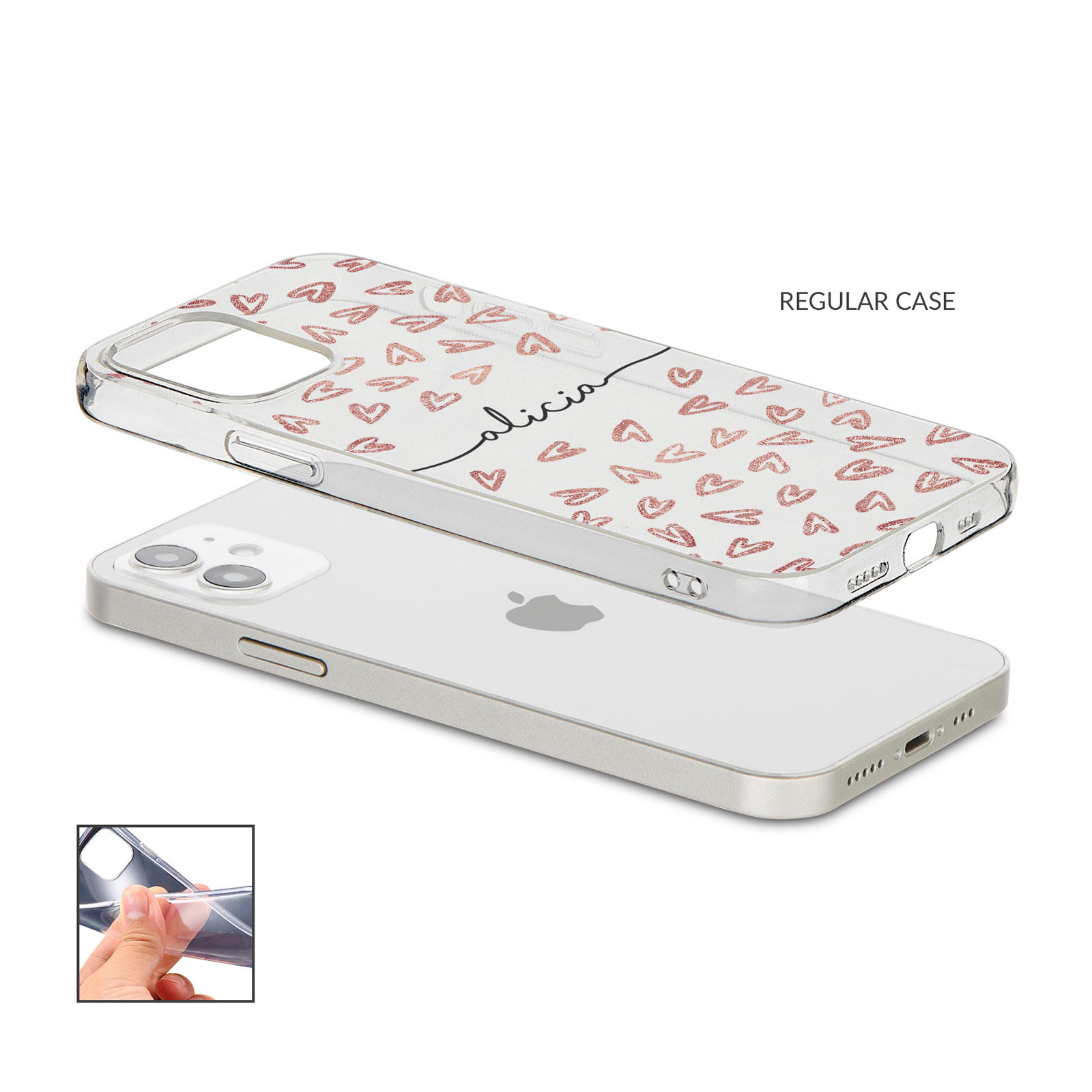 Tirita Personalised Phone Cas Shockproof Soft for iPhone 12 8 SE 11 Holographic - Picture 9 of 42