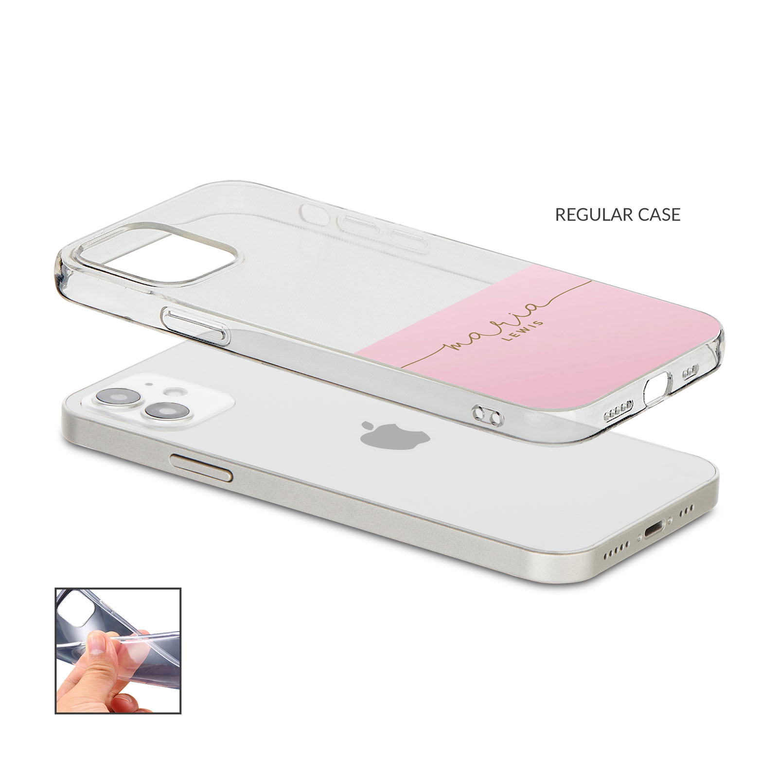 Tirita Personalised Phone Cas Shockproof Soft for iPhone 12 8 SE 11 Holographic - Picture 14 of 42