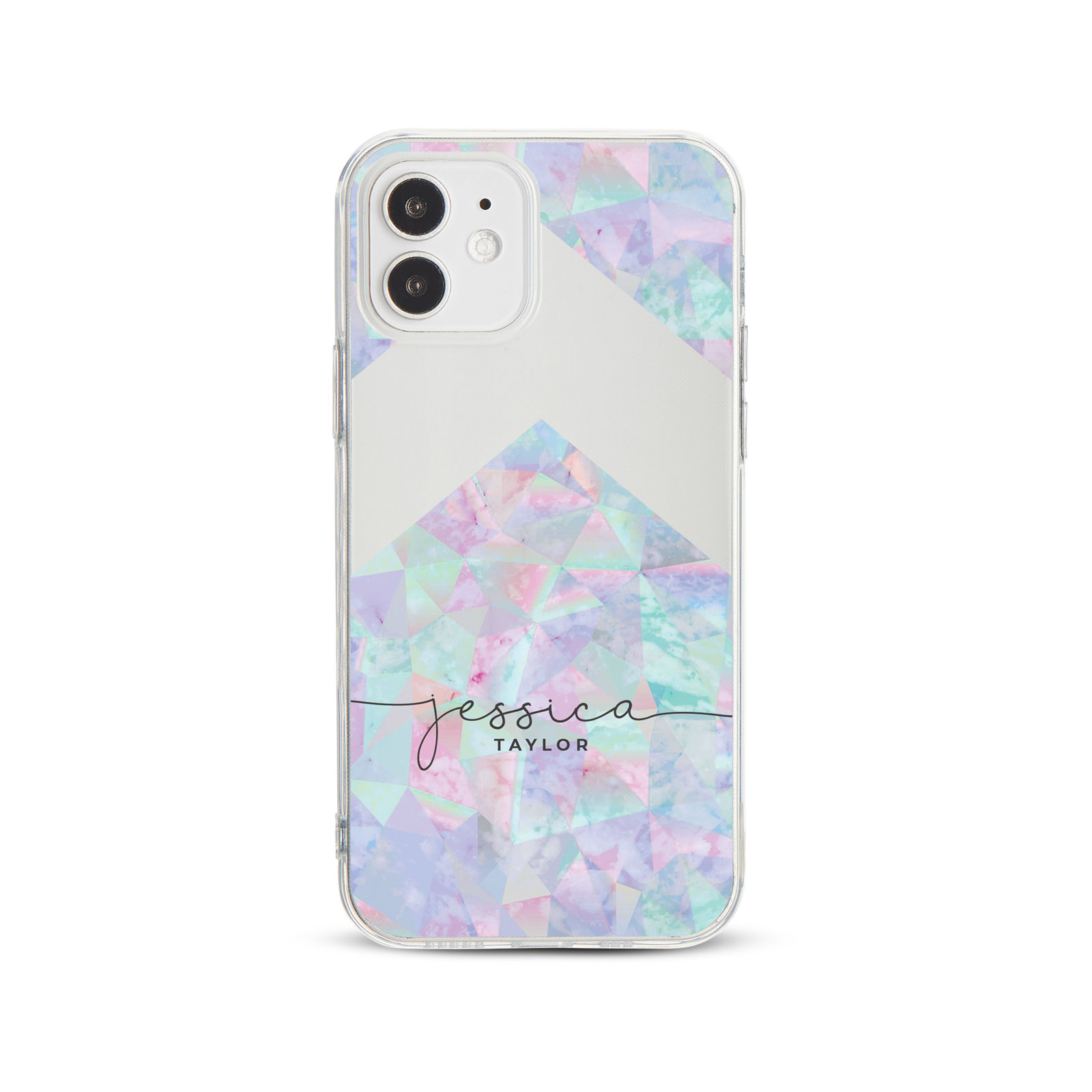 Tirita Personalised Phone Cas Shockproof Soft for iPhone 12 8 SE 11 Holographic - Picture 17 of 42