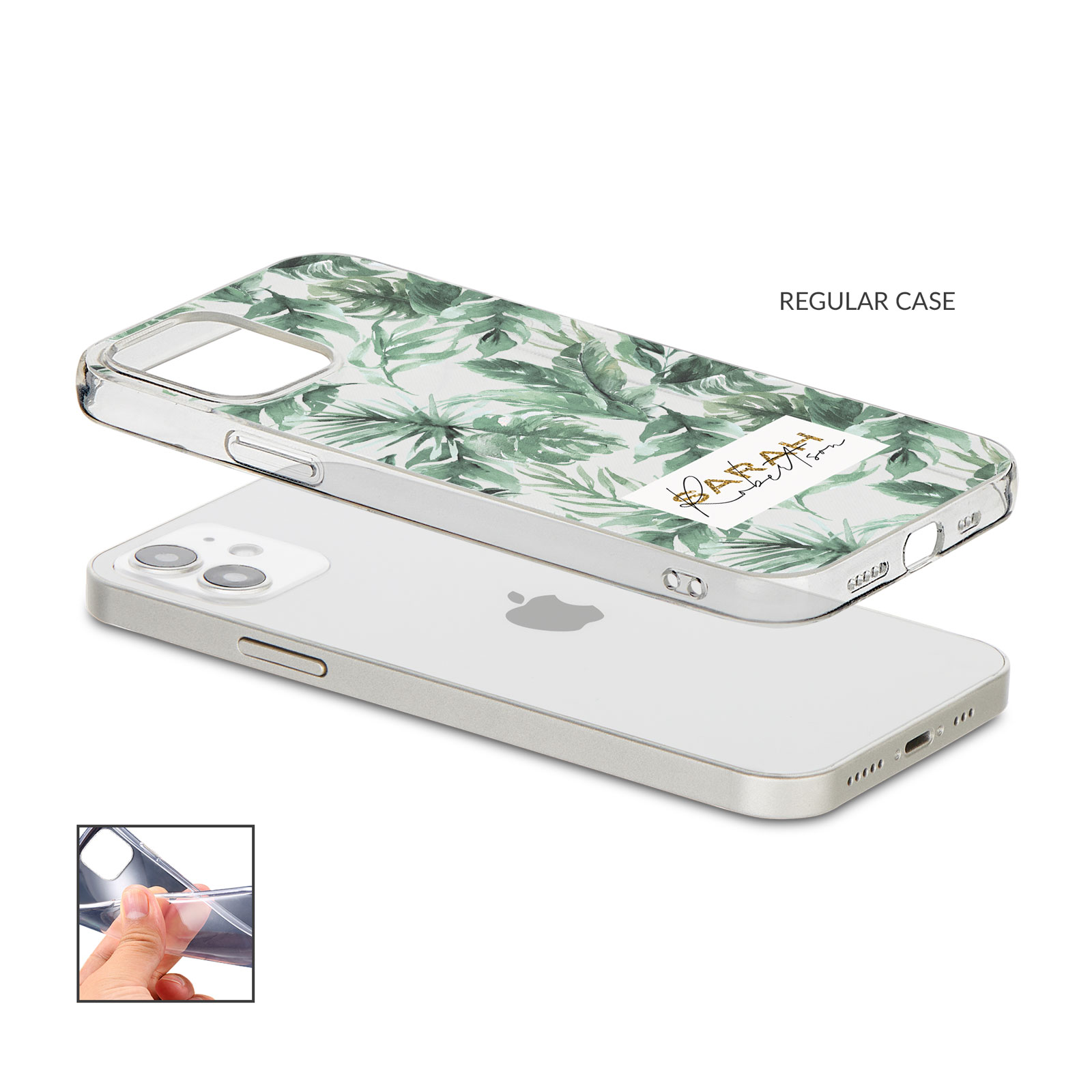 Tirita Personalised Phone Cas Shockproof Soft for iPhone 12 8 SE 11 Holographic - Picture 29 of 42