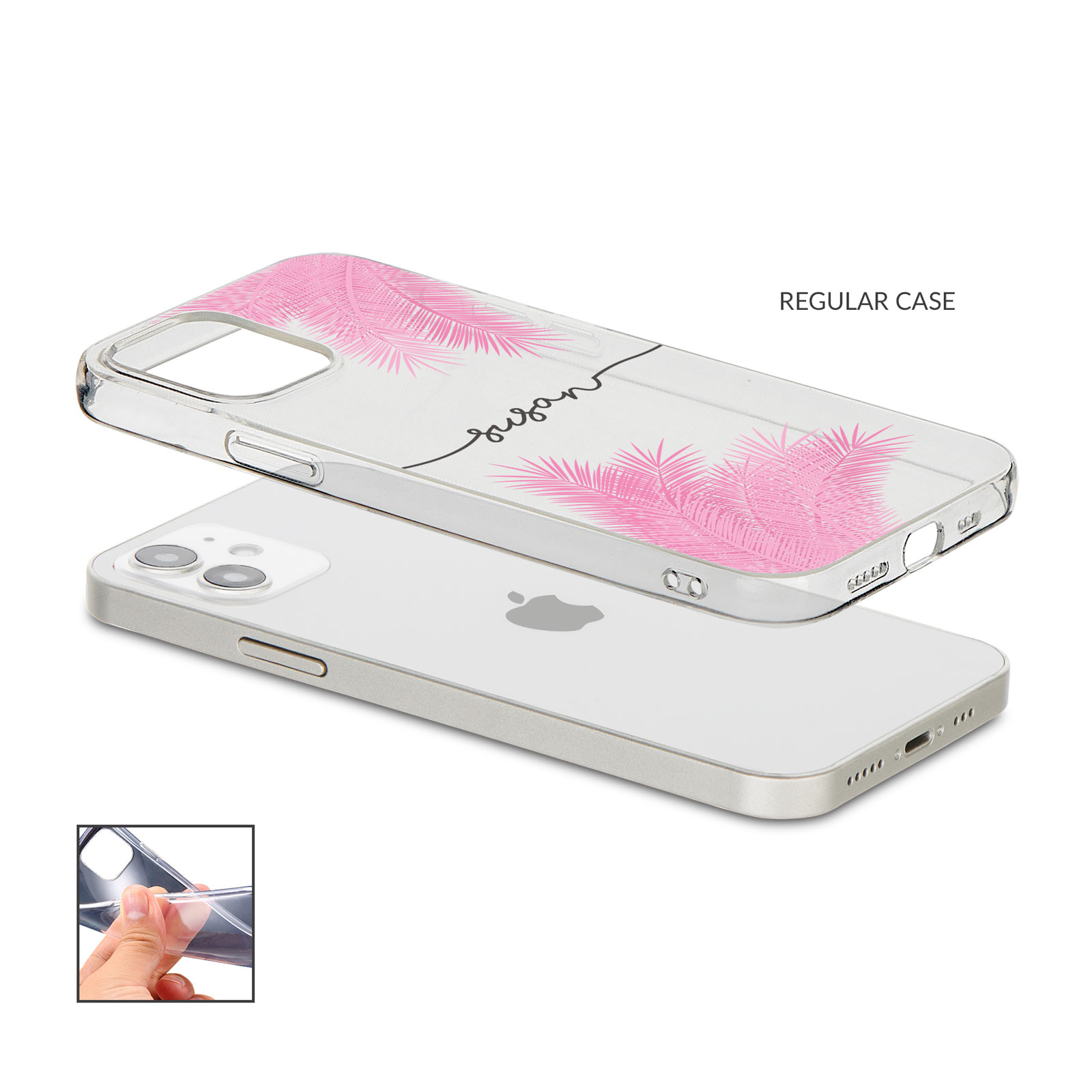 Tirita Personalised Phone Cas Shockproof Soft for iPhone 12 8 SE 11 Holographic - Picture 39 of 42