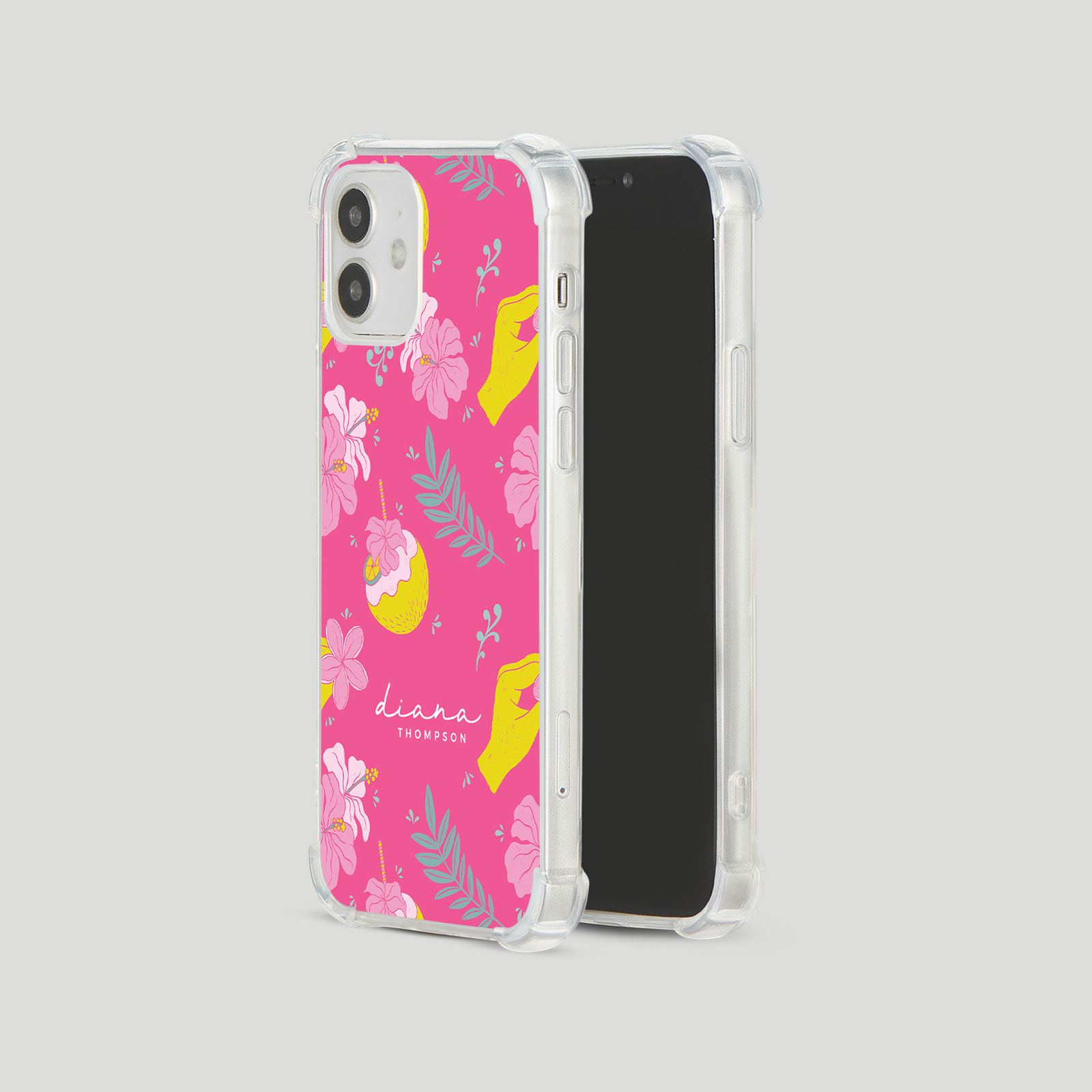 Tirita Personalised Phone Case Shockproof for iPhone 15 14 13 12 Tropical Vibes - Picture 3 of 34