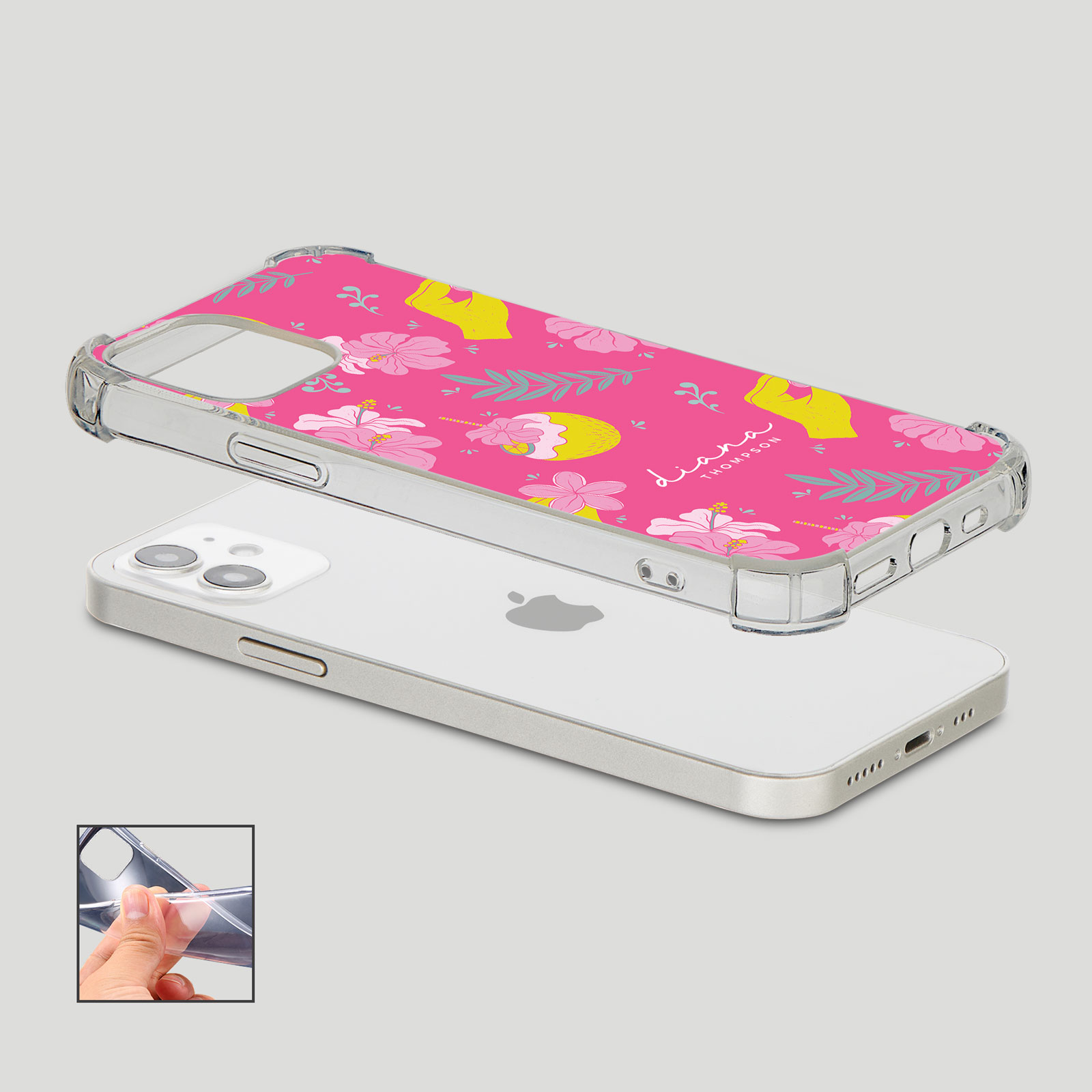 Tirita Personalised Phone Case Shockproof for iPhone 15 14 13 12 Tropical Vibes - Picture 4 of 34