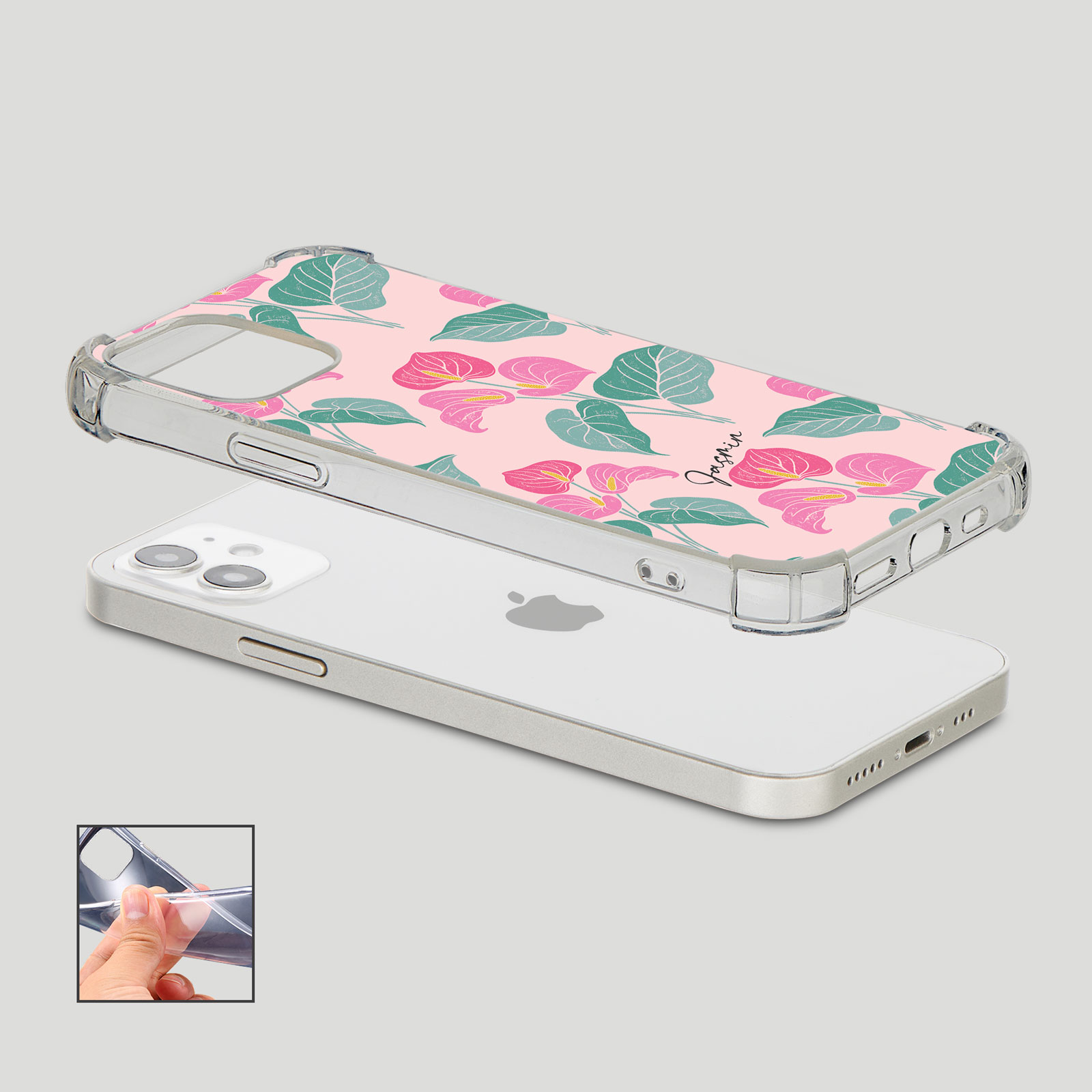 Tirita Personalised Phone Case Shockproof for iPhone 15 14 13 12 Tropical Vibes - Picture 8 of 34