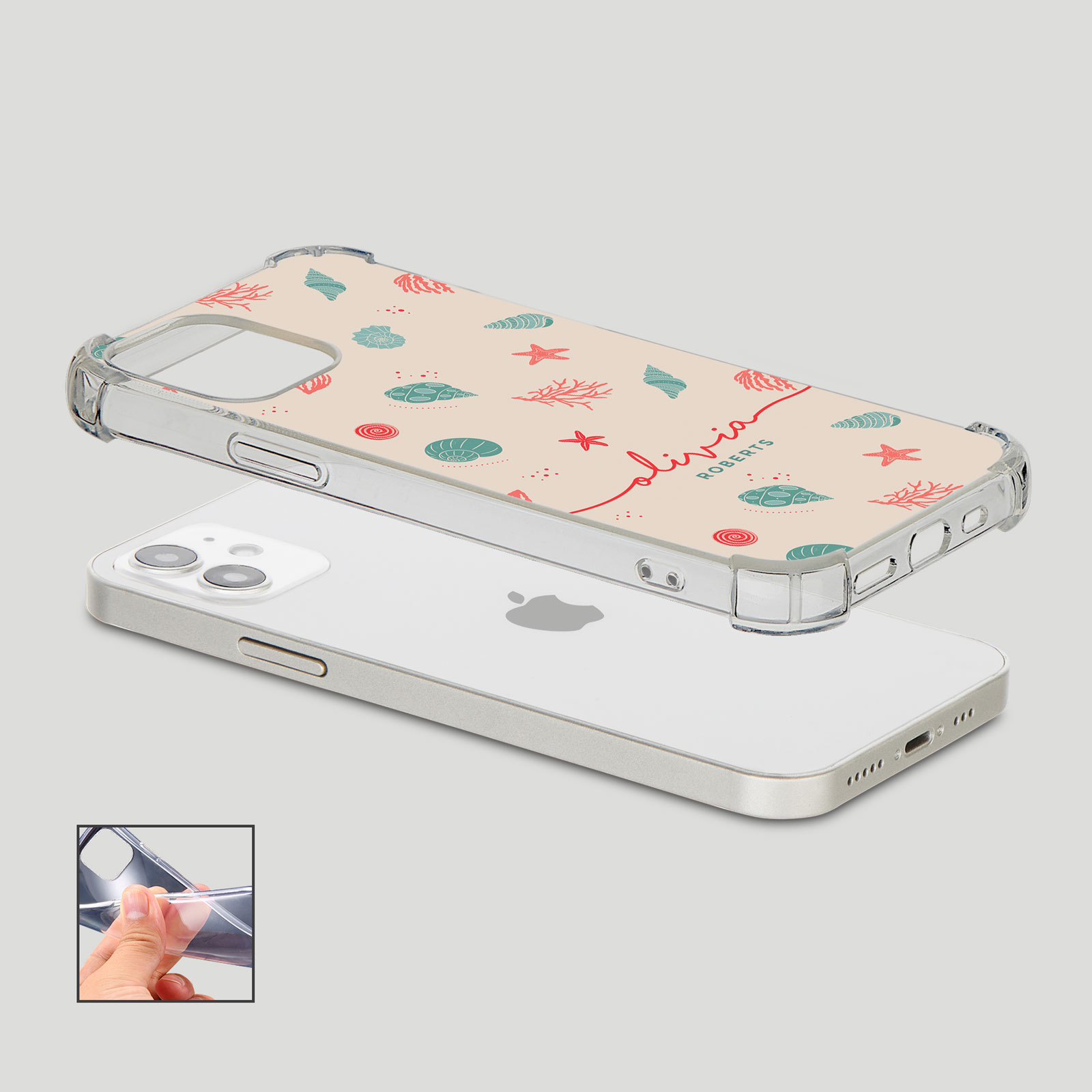 Tirita Personalised Phone Case Shockproof for iPhone 15 14 13 12 Tropical Vibes - Picture 12 of 34