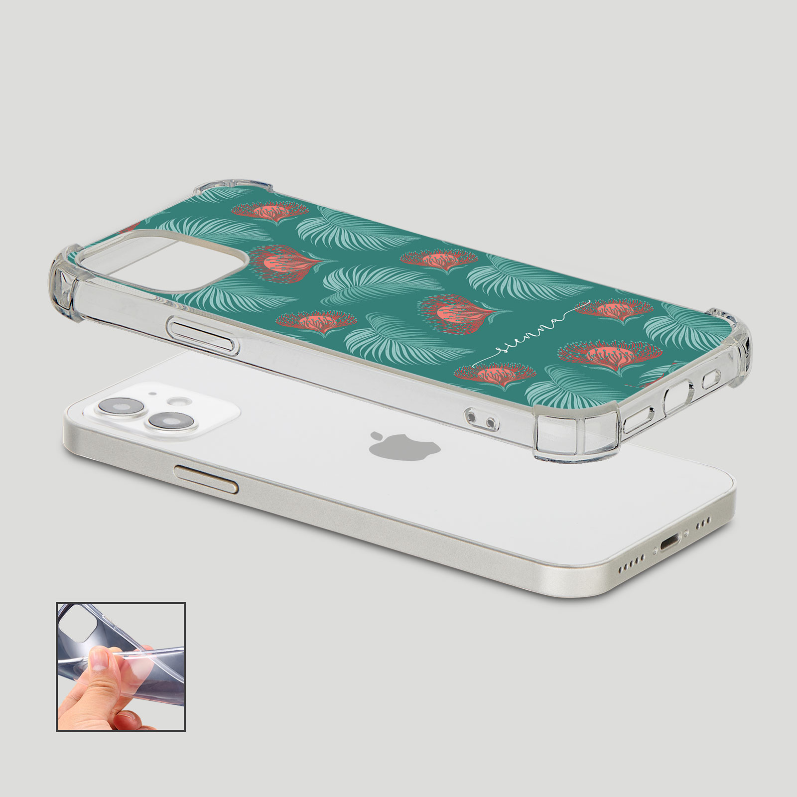 Tirita Personalised Phone Case Shockproof for iPhone 15 14 13 12 Tropical Vibes - Picture 24 of 34