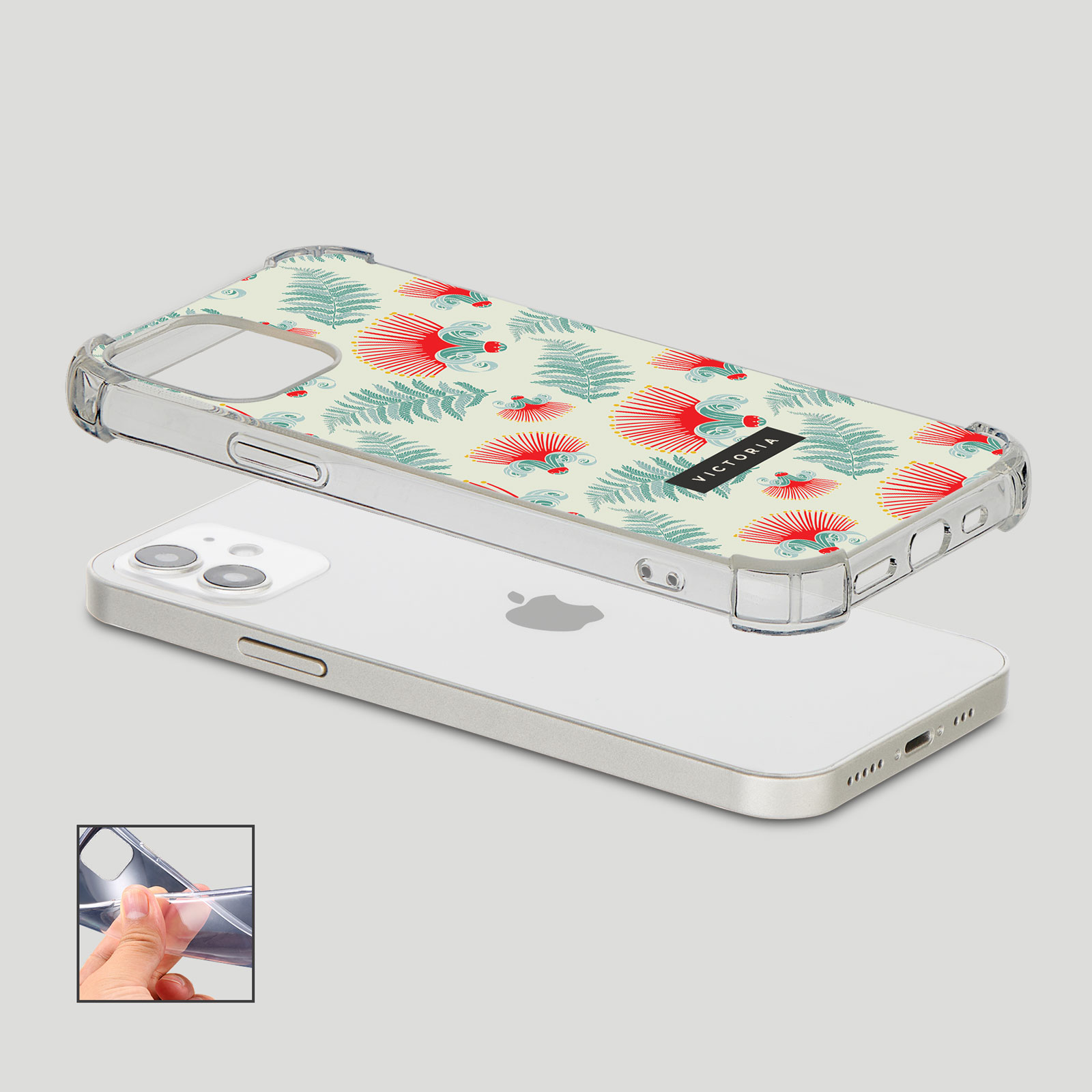 Tirita Personalised Phone Case Shockproof for iPhone 15 14 13 12 Tropical Vibes - Picture 28 of 34