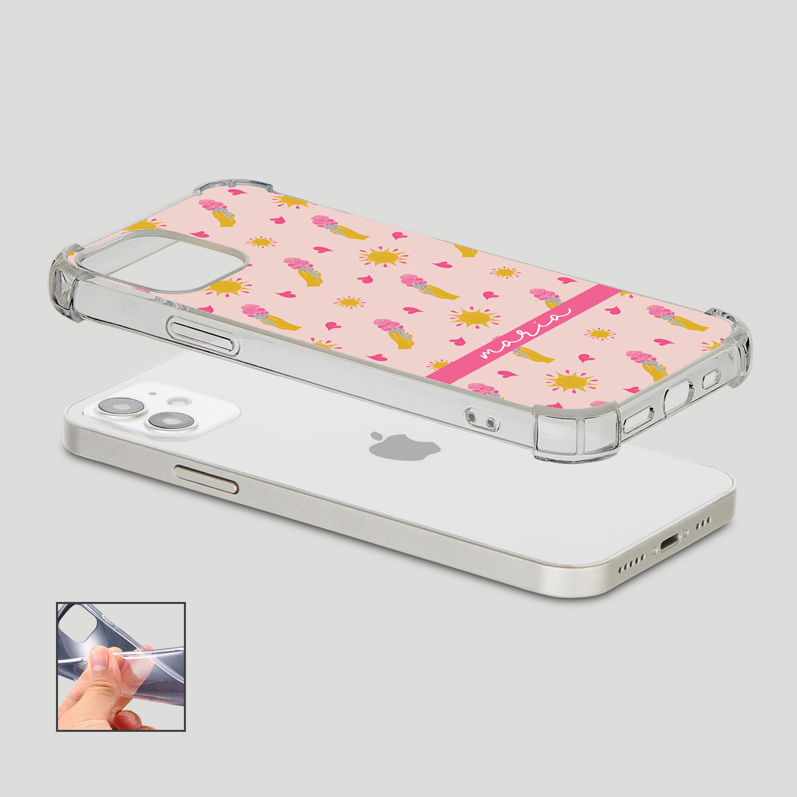 Tirita Personalised Phone Case Shockproof for iPhone 15 14 13 12 Tropical Vibes - Picture 32 of 34