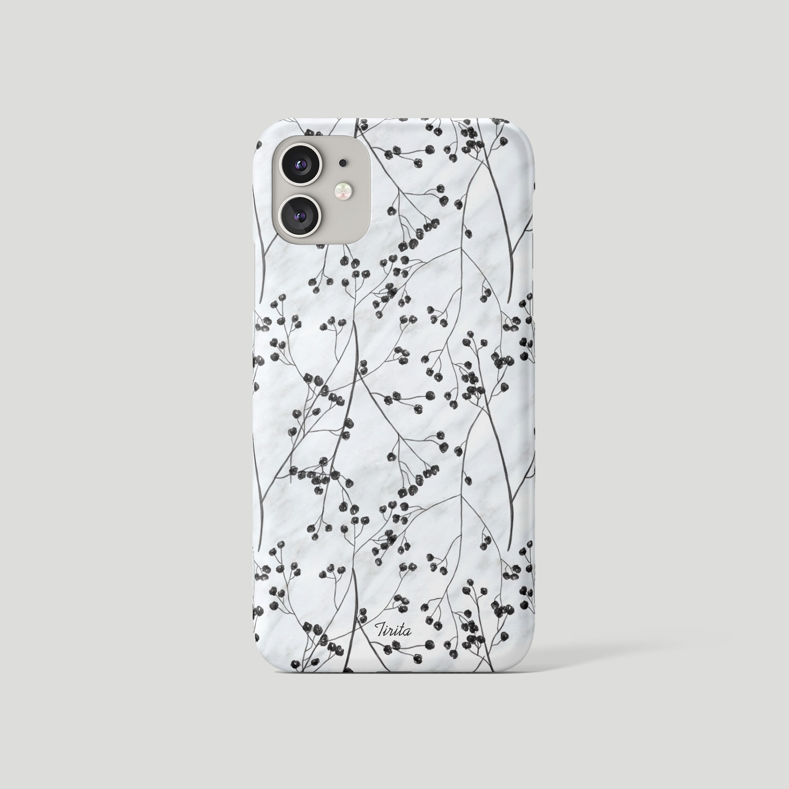 Tirita Phone Case for iPhone 16 15 14 13 12 11 XR Aesthetic Floral Marble Gold - Picture 4 of 18