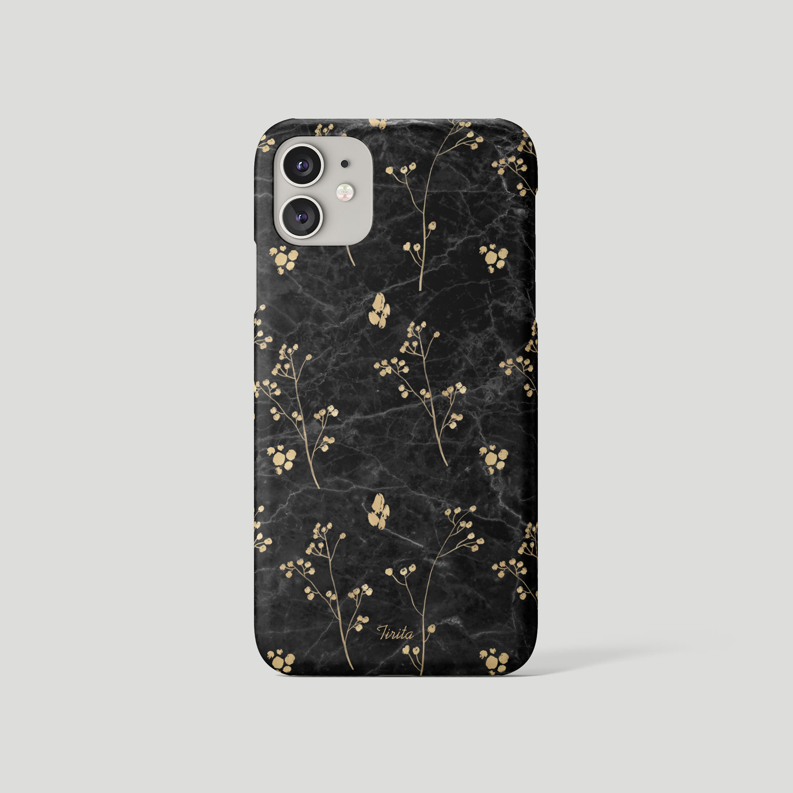 Tirita Phone Case for iPhone 16 15 14 13 12 11 XR Aesthetic Floral Marble Gold - Picture 8 of 18