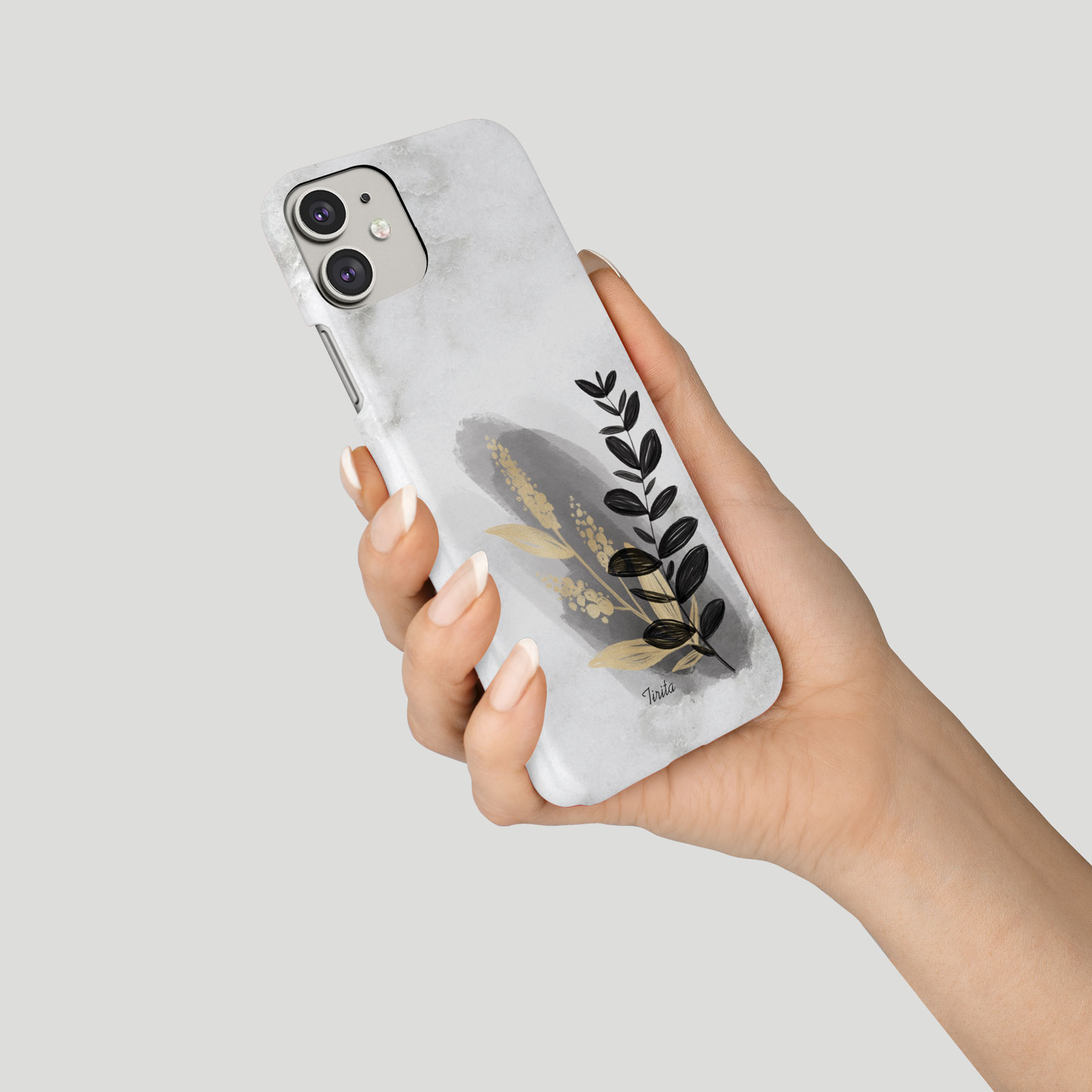 Tirita Phone Case for iPhone 16 15 14 13 12 11 XR Aesthetic Floral Marble Gold - Picture 17 of 18
