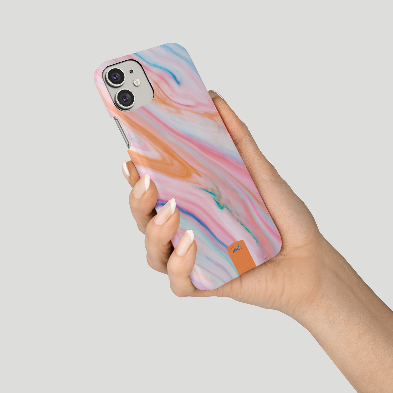 Tirita Phone Case for iPhone 16 15 14 13 11 12 SE X 6S XR Colourful Marble Veins - Picture 9 of 18