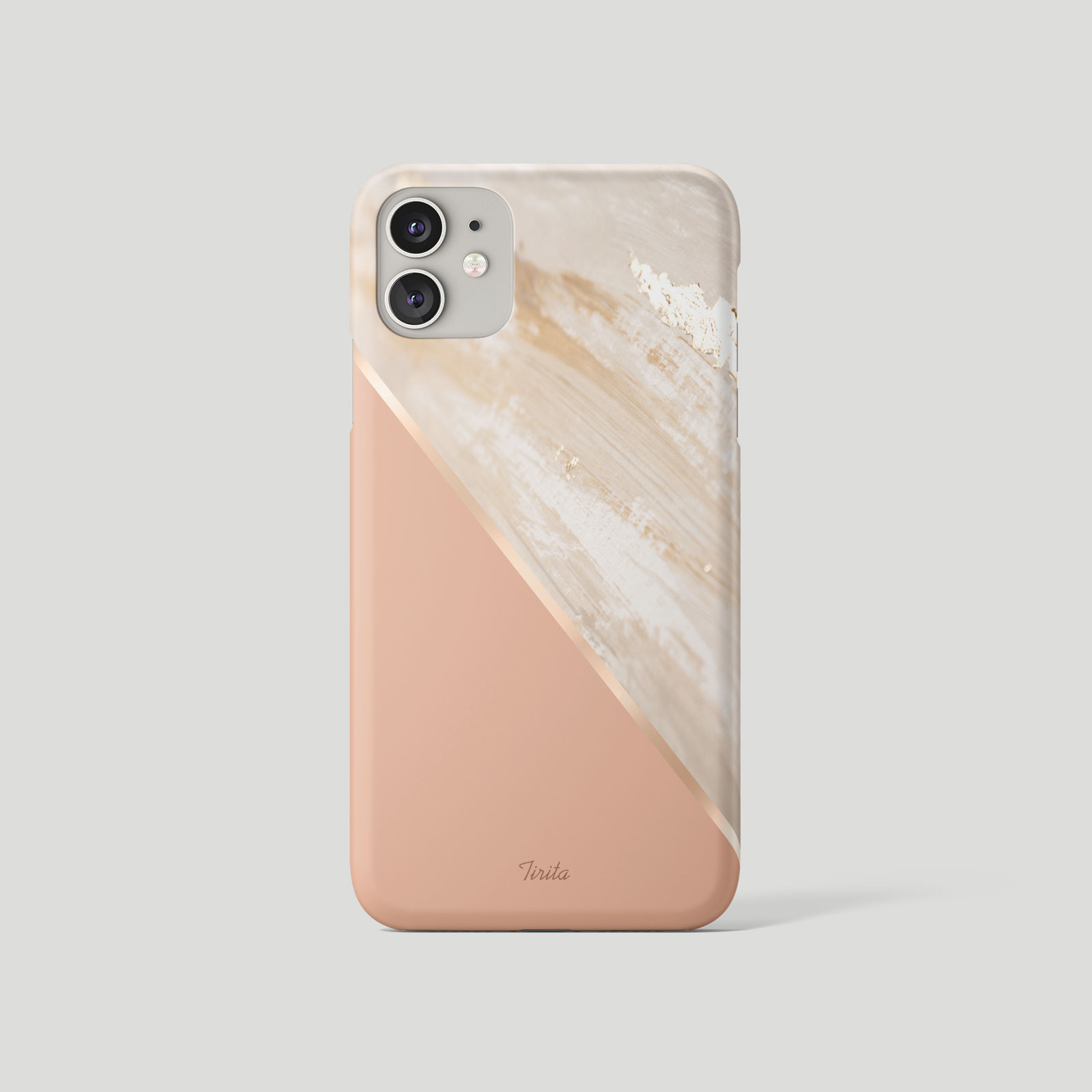 Tirita Phone Case for iPhone 16 15 14 13 11 12 SE XR Rose Gold Foil Stone Marble - Picture 2 of 18