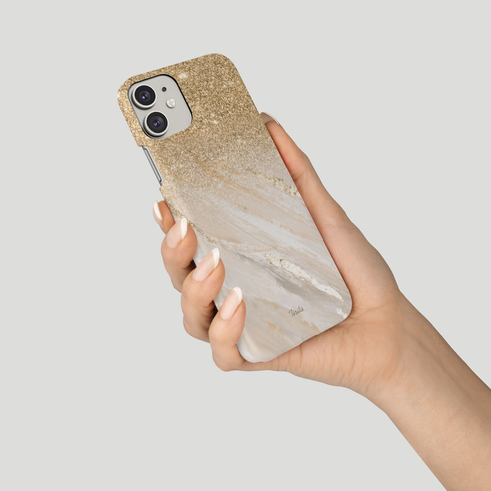 Tirita Phone Case for iPhone 16 15 14 13 11 12 SE XR Rose Gold Foil Stone Marble - Picture 9 of 18