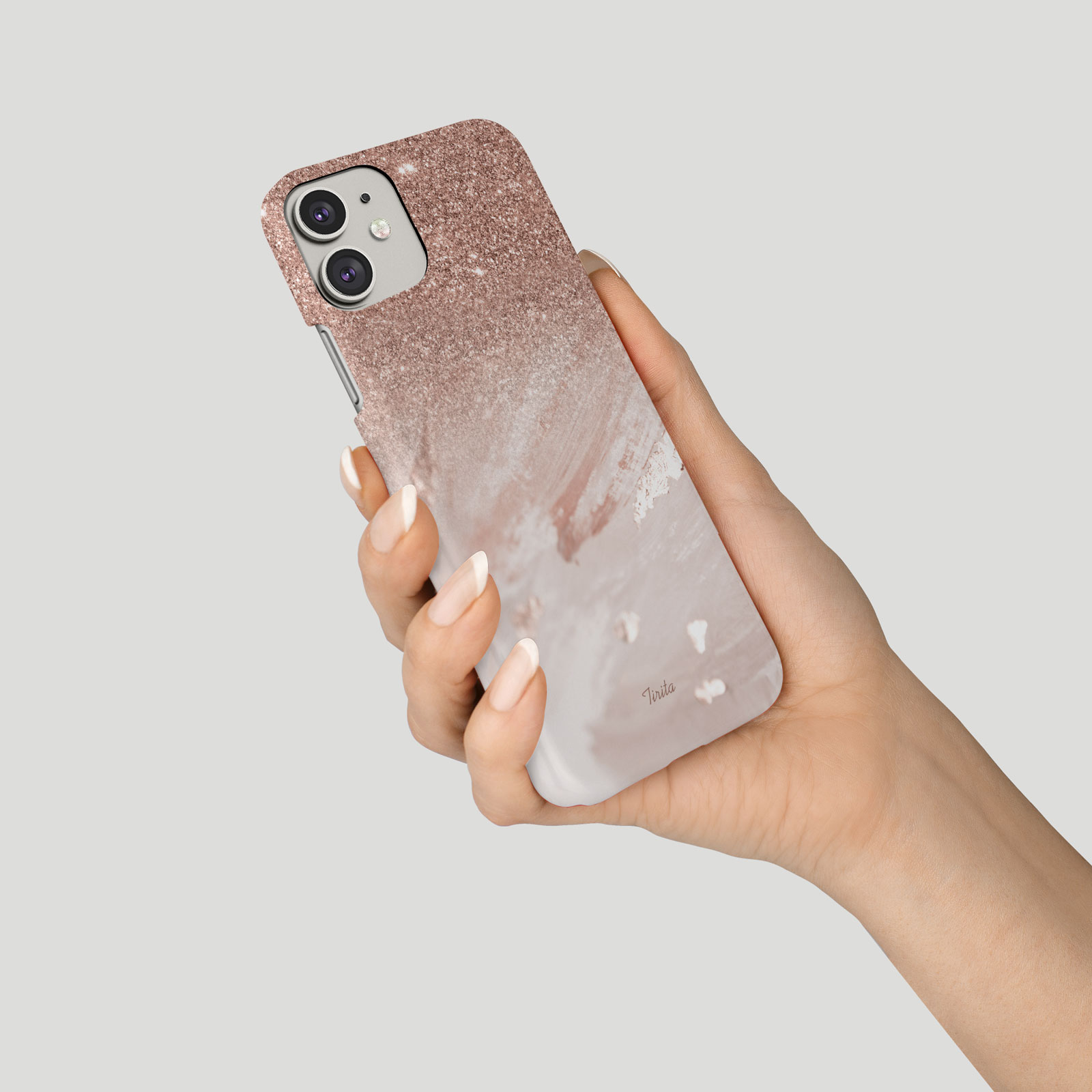 Tirita Phone Case for iPhone 16 15 14 13 11 12 SE XR Rose Gold Foil Stone Marble - Picture 13 of 18