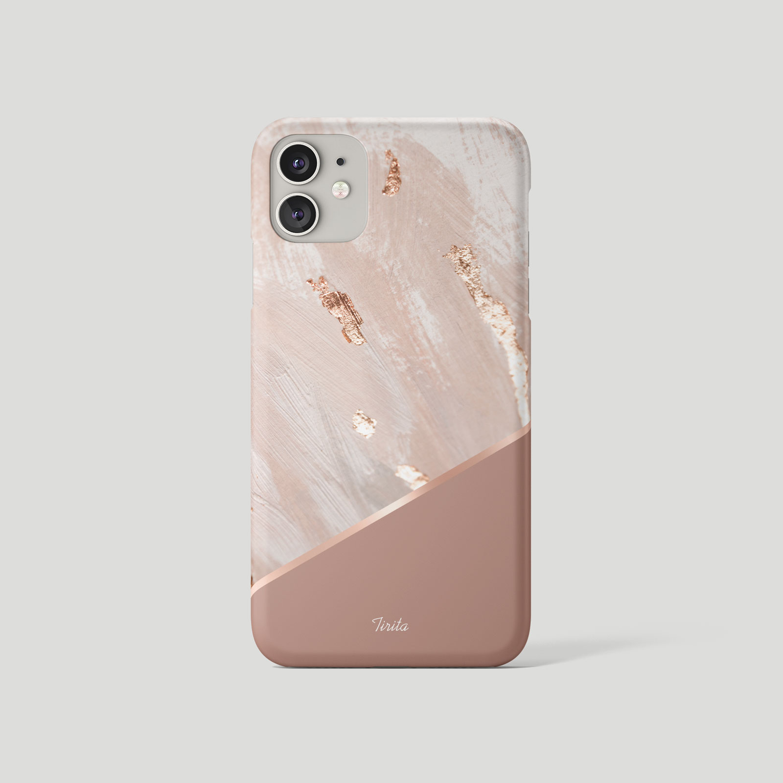 Tirita Phone Case for iPhone 16 15 14 13 11 12 SE XR Rose Gold Foil Stone Marble - Picture 14 of 18