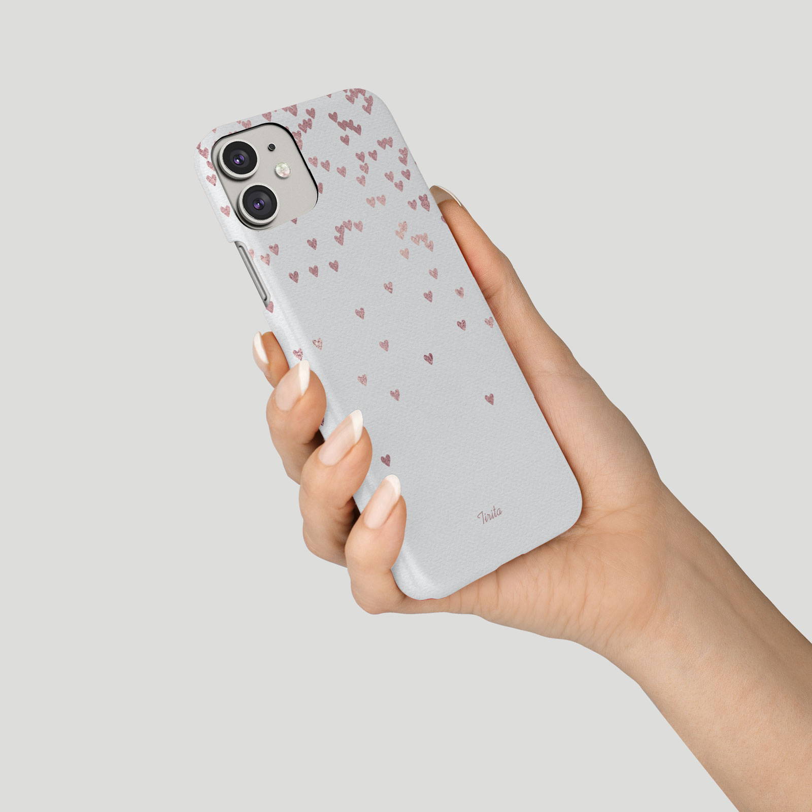 Tirita Phone Case for iPhone 16 15 14 13 12 11 X XR Floating Hearts Marble Gold - Picture 17 of 18