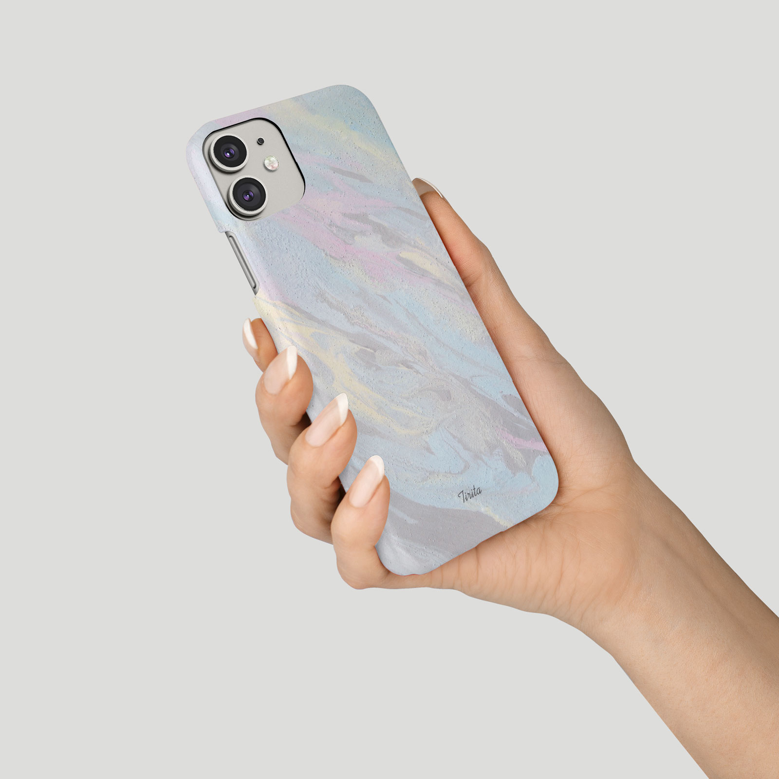 Tirita Phone Case for iPhone 16 15 14 13 11 12 SE X XR Marble Iridescent Colours - Picture 3 of 18